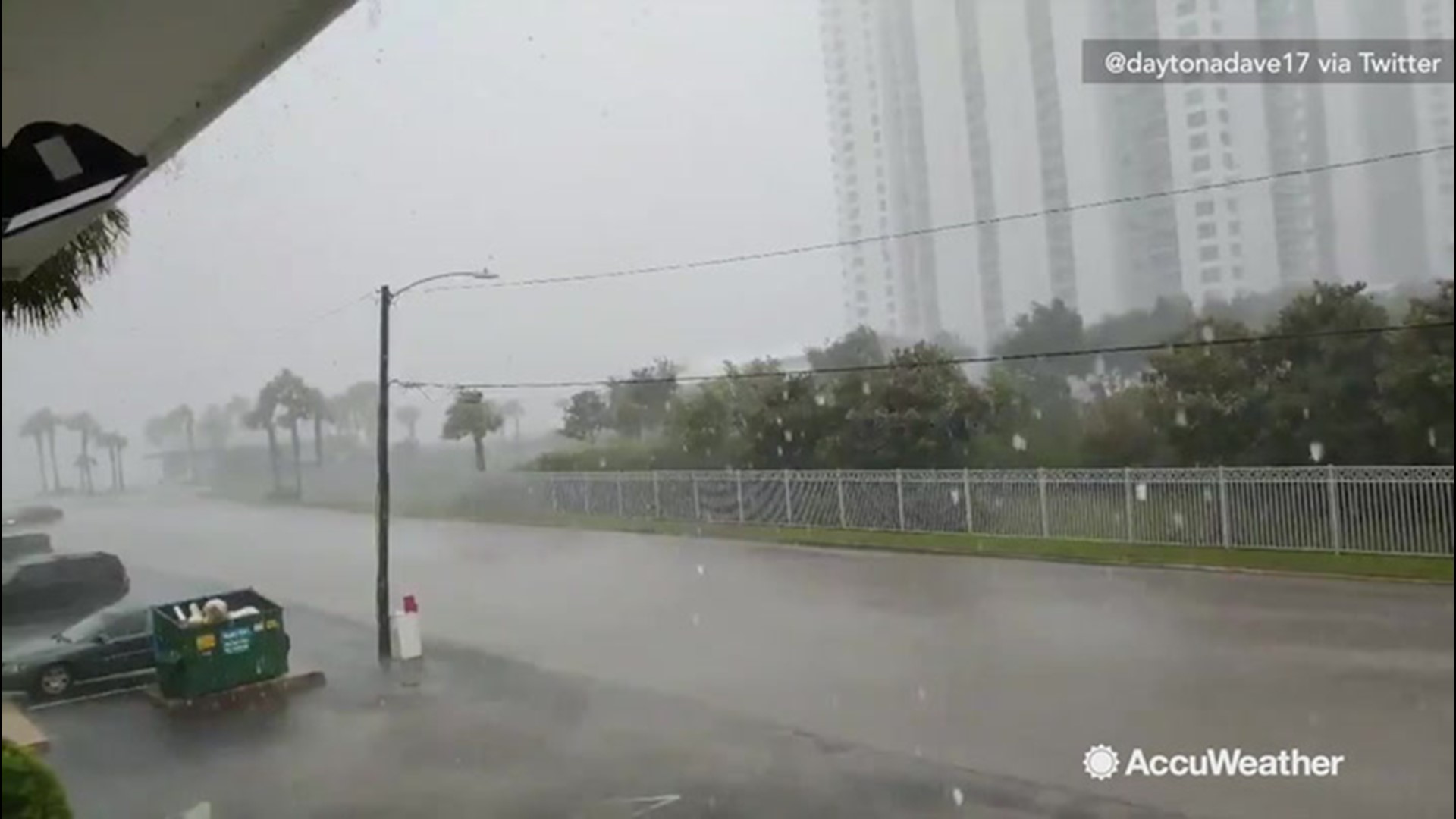 Violent storms rocked Daytona Beach, Florida, with high speed winds and heavy rain. The storm, which occurred on June 19, happened while other parts of the state were already in severe weather advisories.