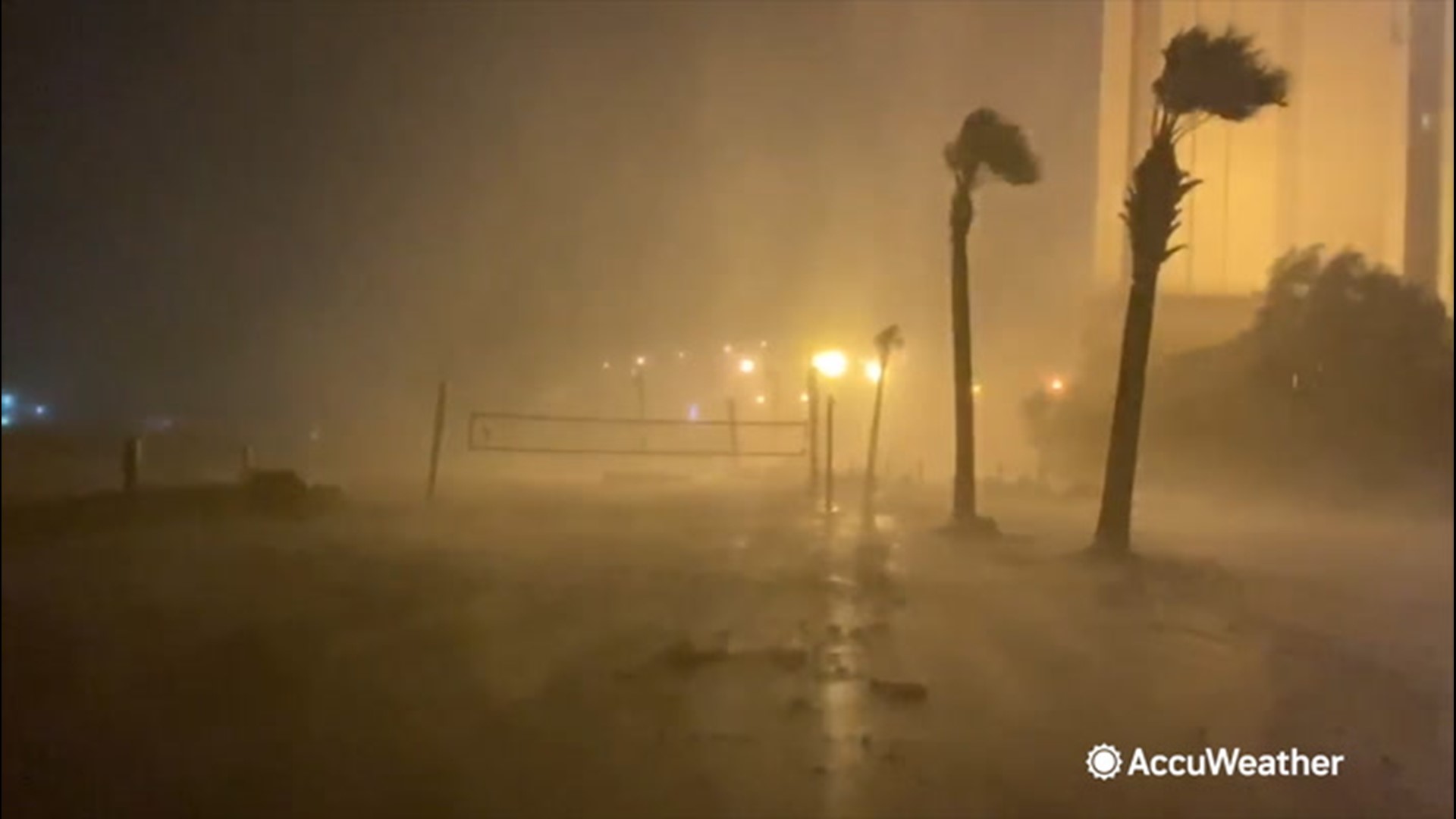 As Hurricane Laura swept through Lake Charles, Louisiana, on Aug. 27, strong wind and heavy rain raced through the city.