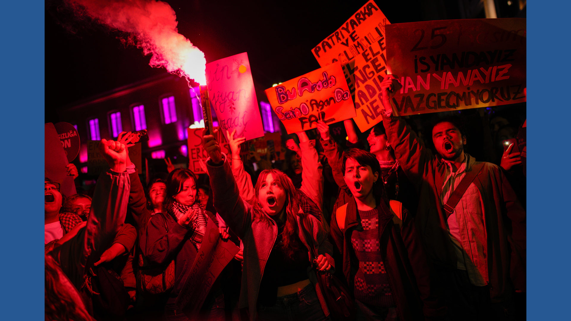Photos show thousands demanding an end to violence against women and ...