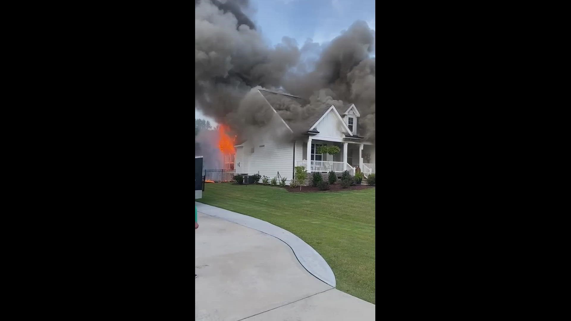 Kellie Stanley and Sean Matthews' home burned down in a fire.