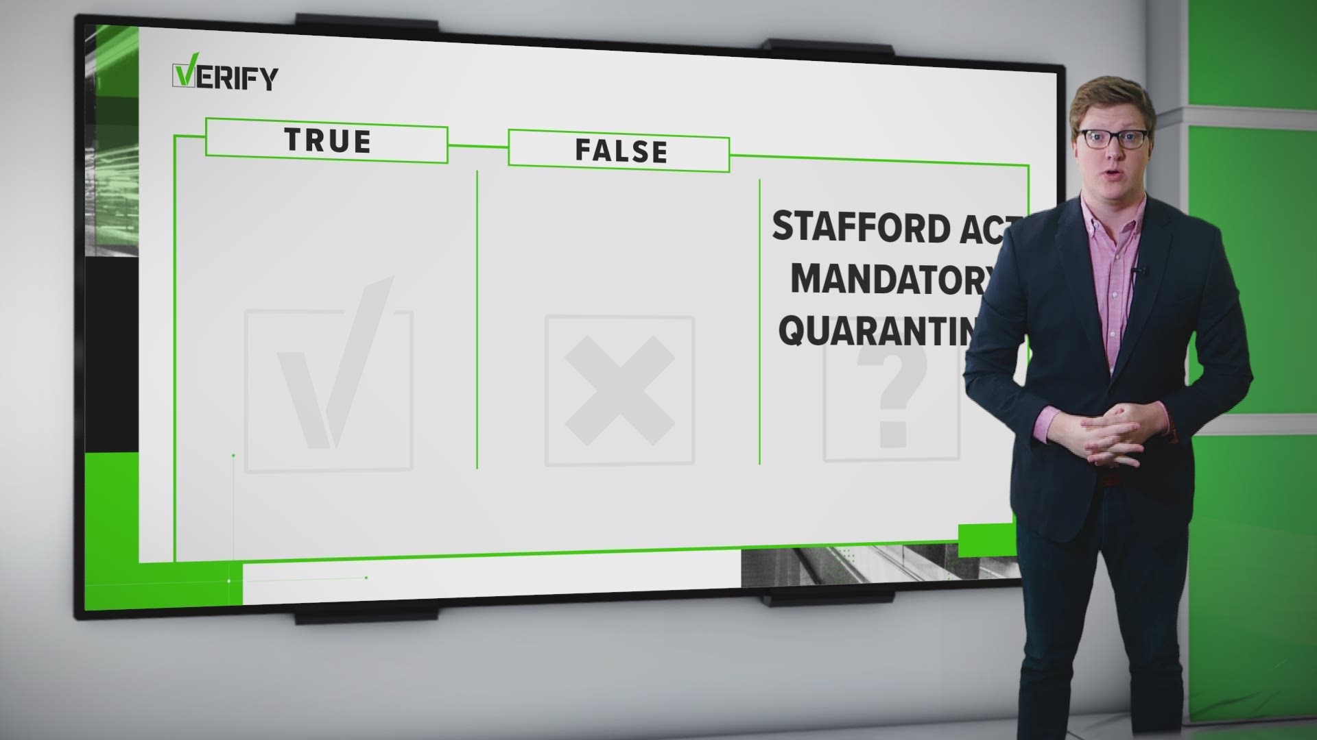 Claims about invoking the Stafford Act to force quarantine are false. Many of the claims about bricks left out to be used by protesters have been debunked.