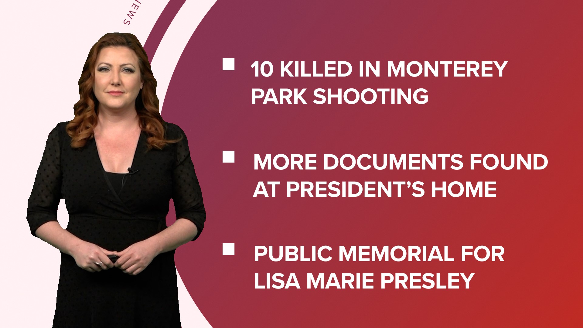 A look at what is happening in the news from 10 killed in a shooting in California to more documents found at Biden's Delaware home and tax season begins.
