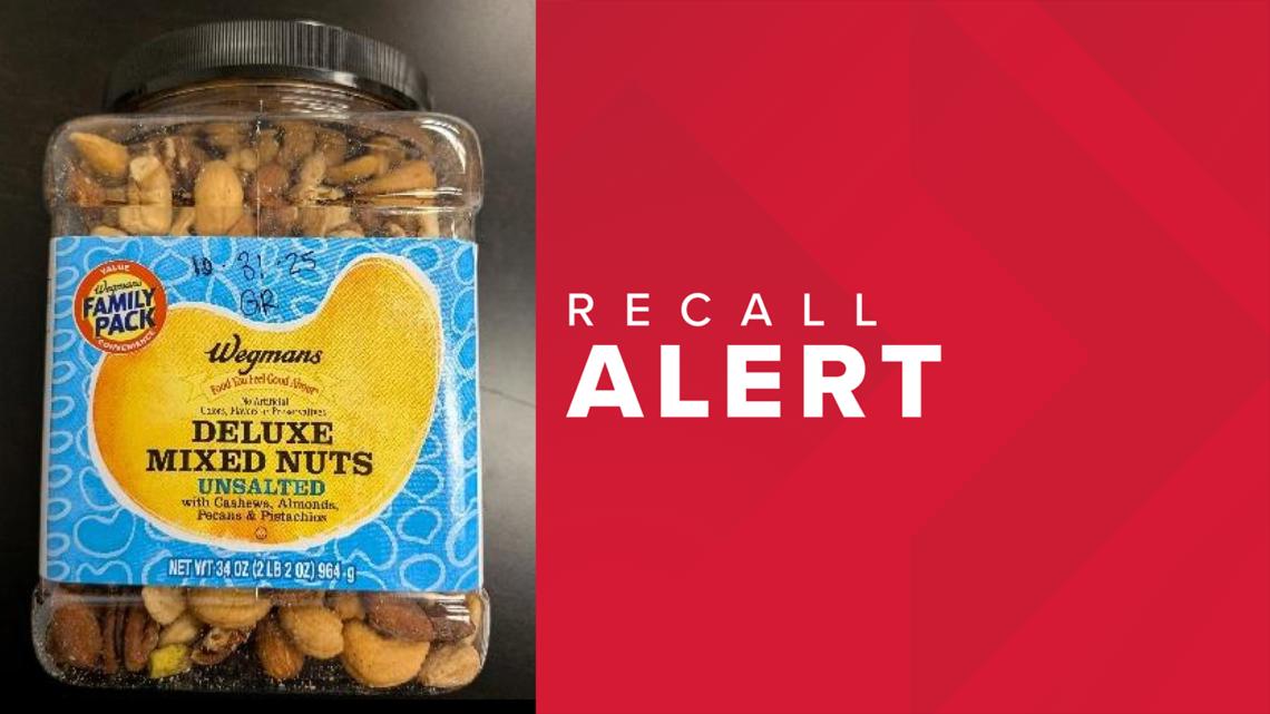 Mixed nuts sold at Wegmans recalled over Salmonella concerns