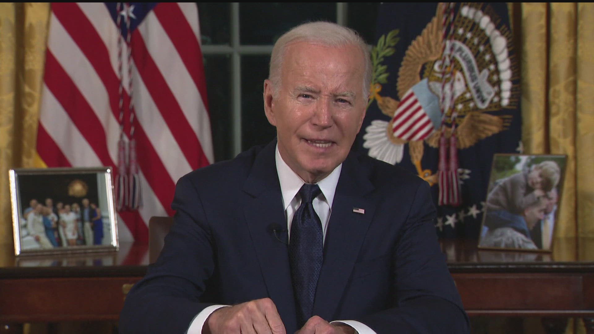 Biden said the money would also go toward the U.S.-Mexico border and Taiwan.