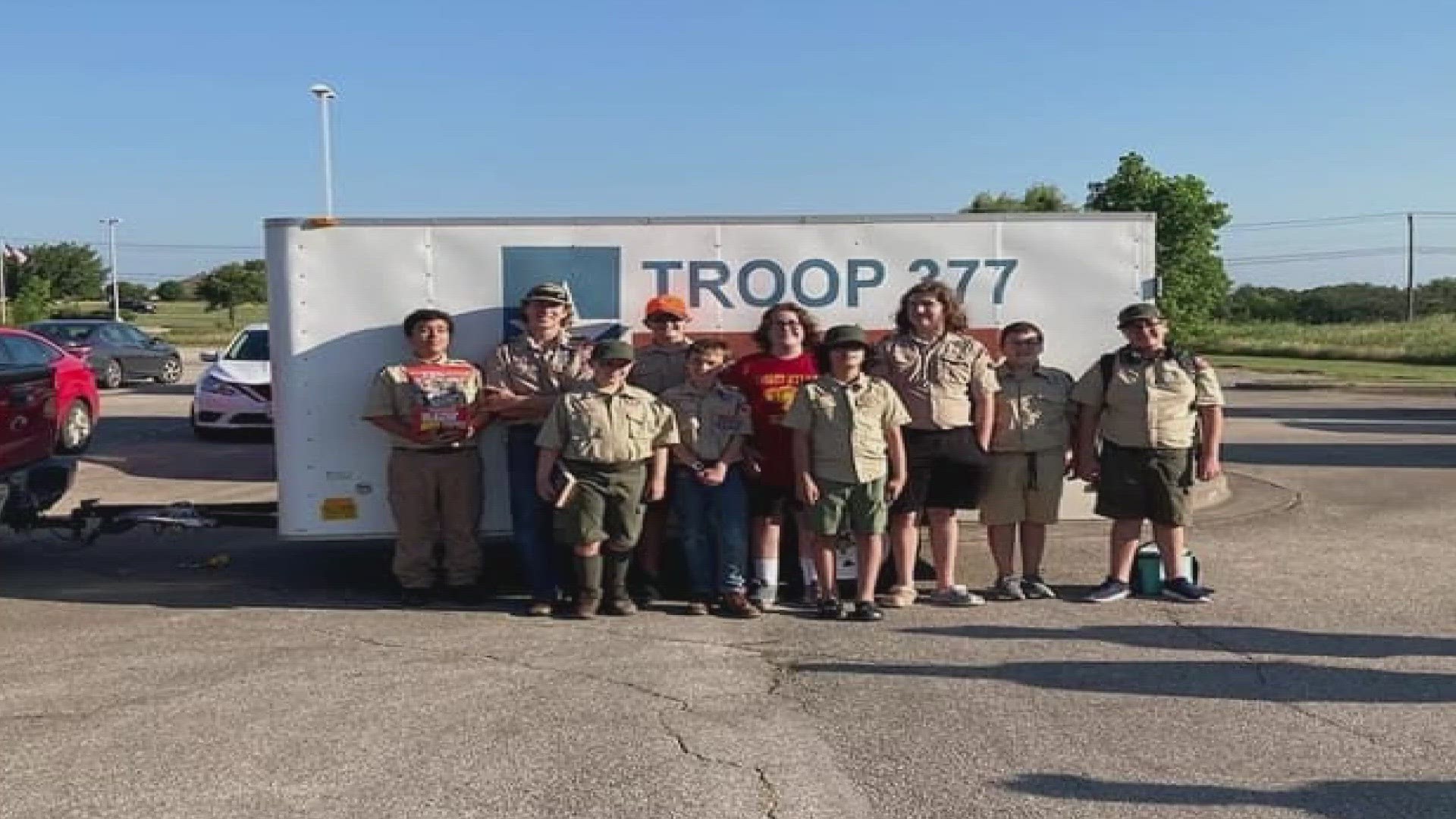 Boy Scout Troop 377 is out thousands of dollars after their trailer was allegedly stolen just before a campout.