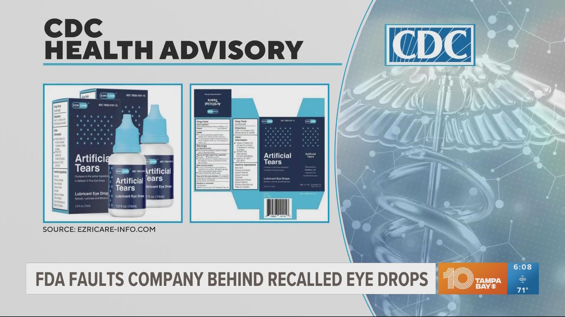 Eye drop recall More deaths, injuries linked to bacteria