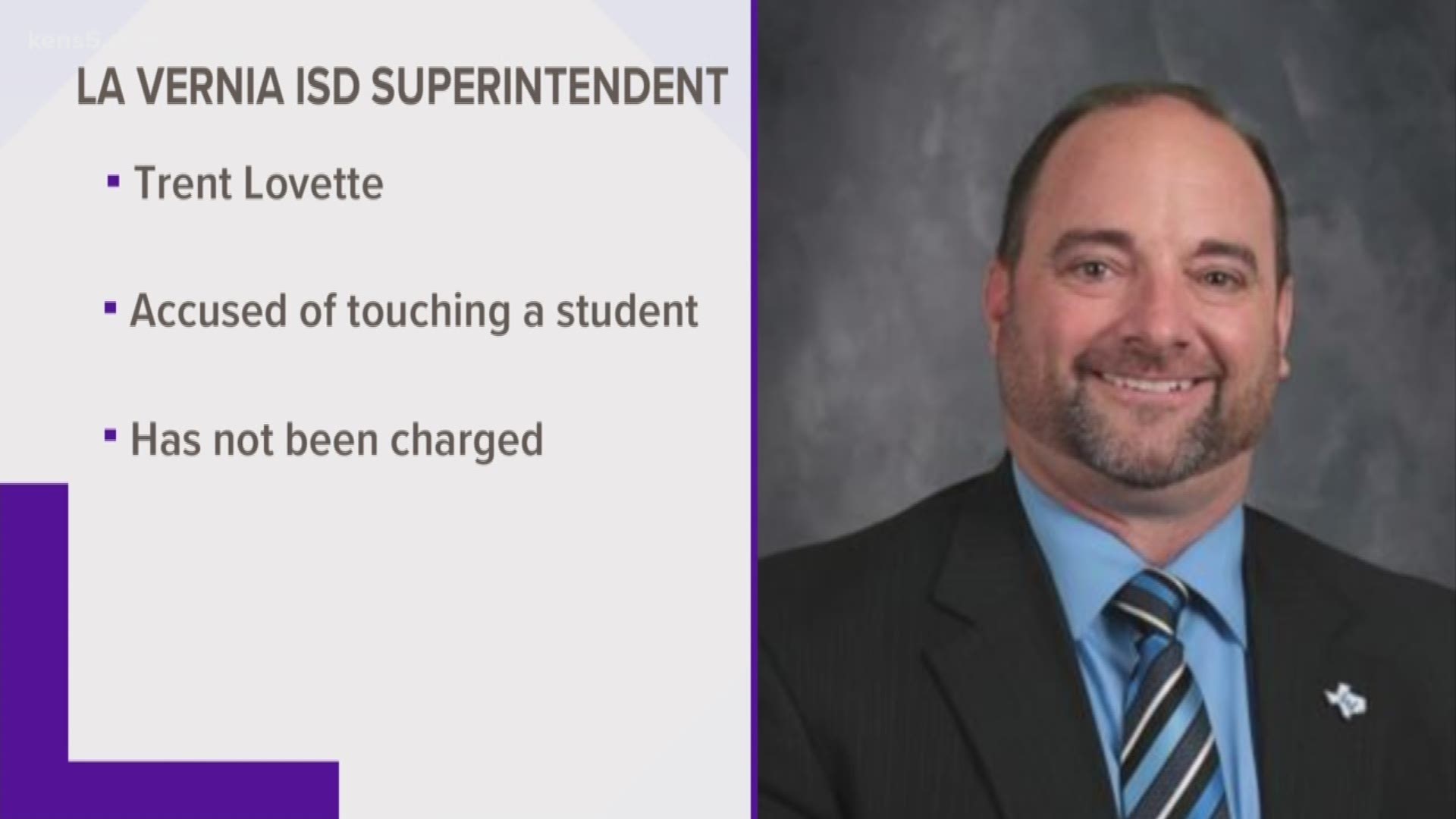 A student told authorities that Trent Lovett touched her lower back at a football game. The school board will discuss his future with the district in a special meeting Friday.