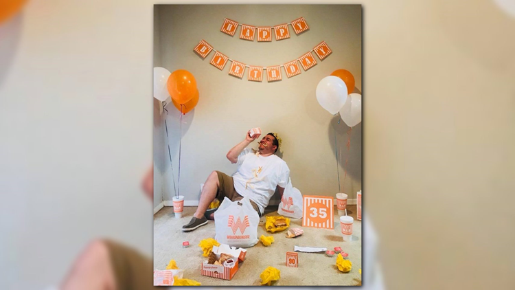 'What-A-Birthday': Man celebrates 35th with Whataburger photoshoot