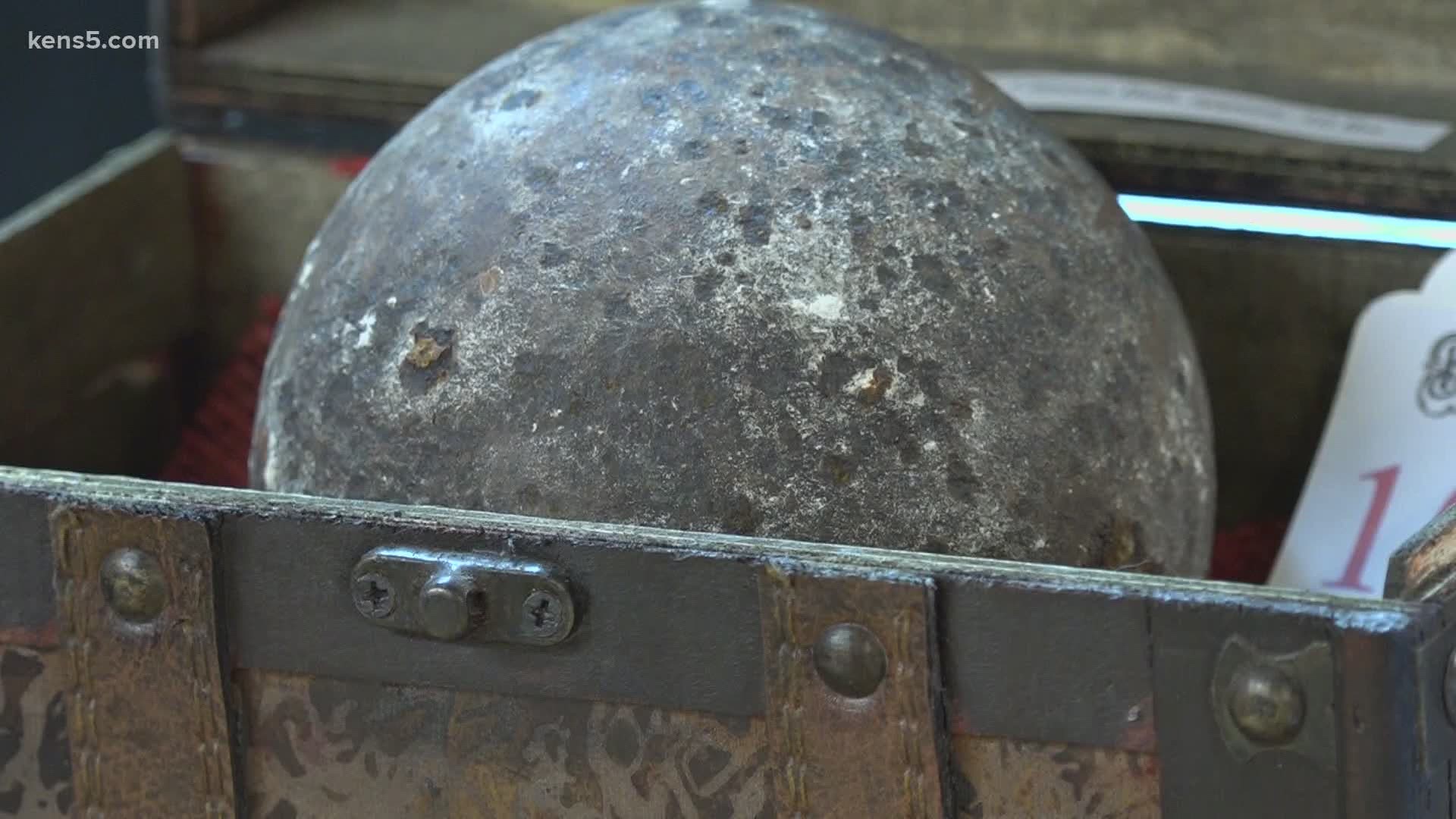 Cannonballs from the Alamo were the hot items at an auction in New Braunfels. The relics were from an excavation conducted just outside the north wall.