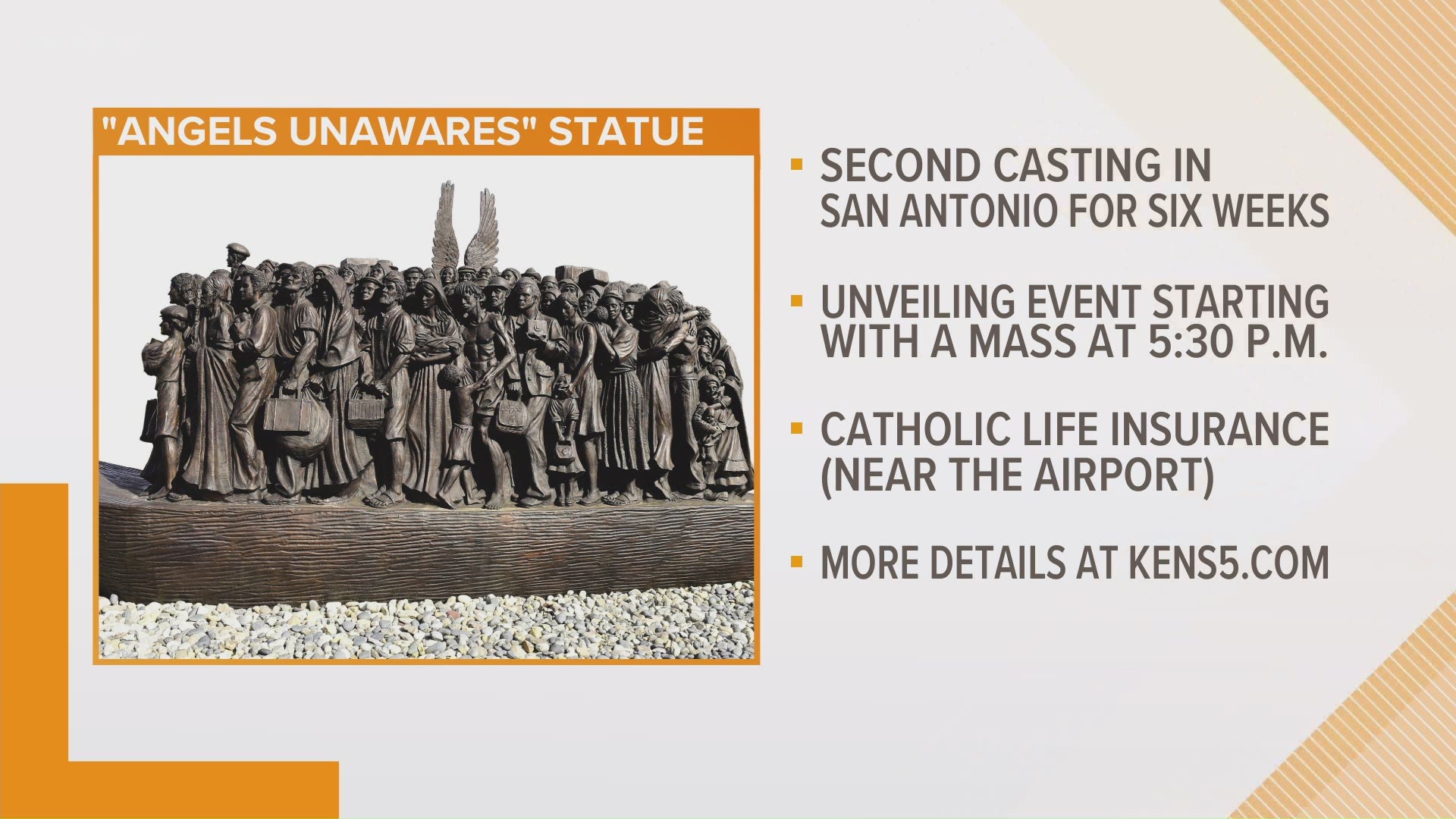 The second-casting of "Angels Unawares" is on display for six weeks in Texas and San Antonio is the only city to host it.