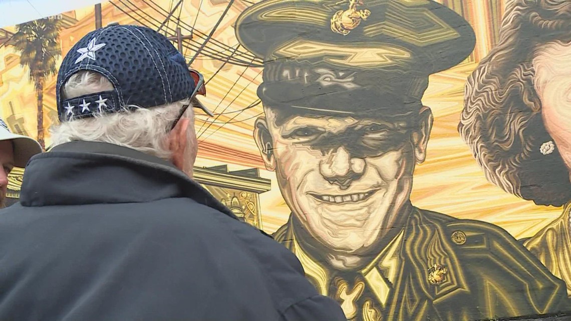 91-year-old veteran surprised as mural is unveiled with his pictu - Vimarsana News