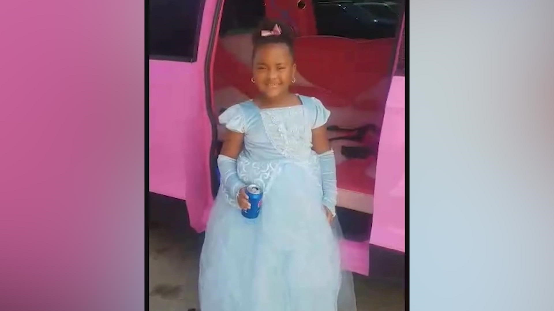 Houston police say Ashanti Grant, a 9-year old girl, was shot in the head while riding in her family’s SUV Tuesday night.