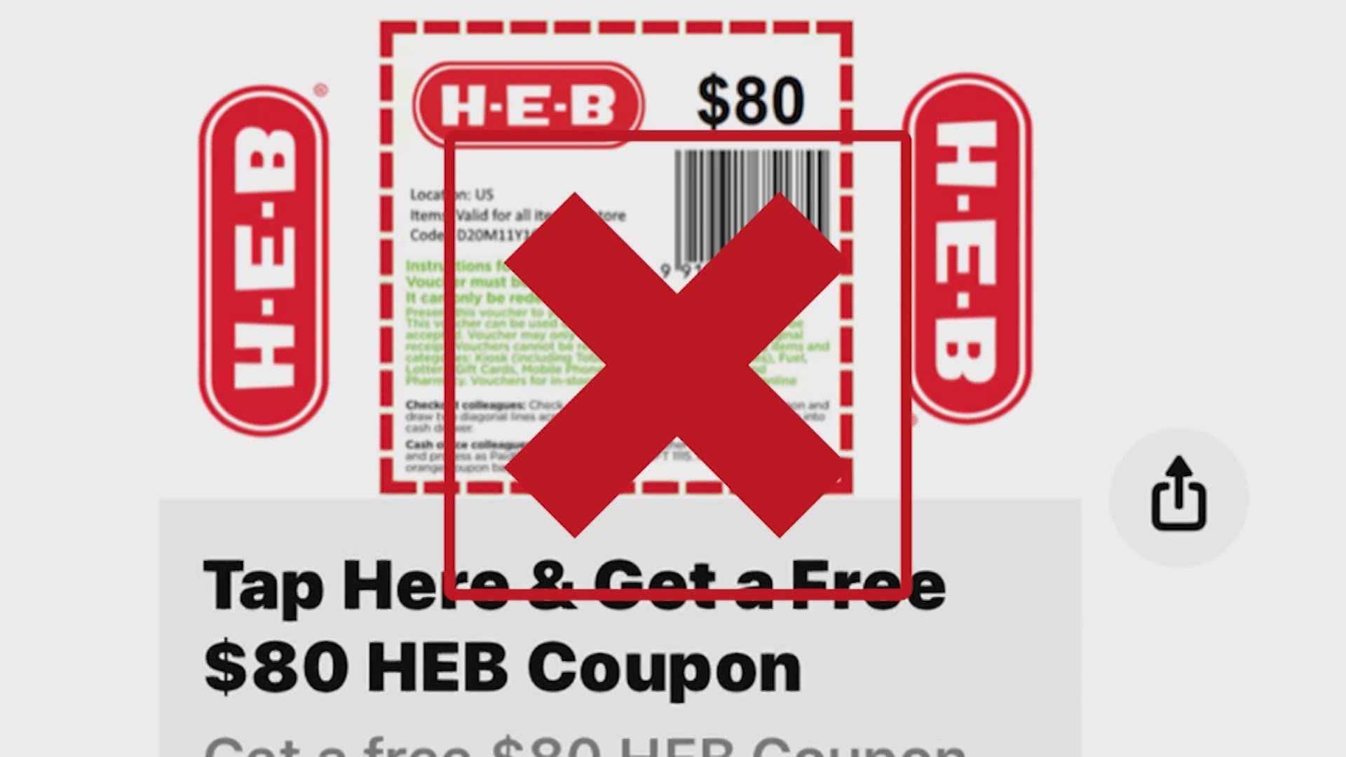 H-E-B, like most businesses, encourages its customers to head to their website to find legitimate offers.