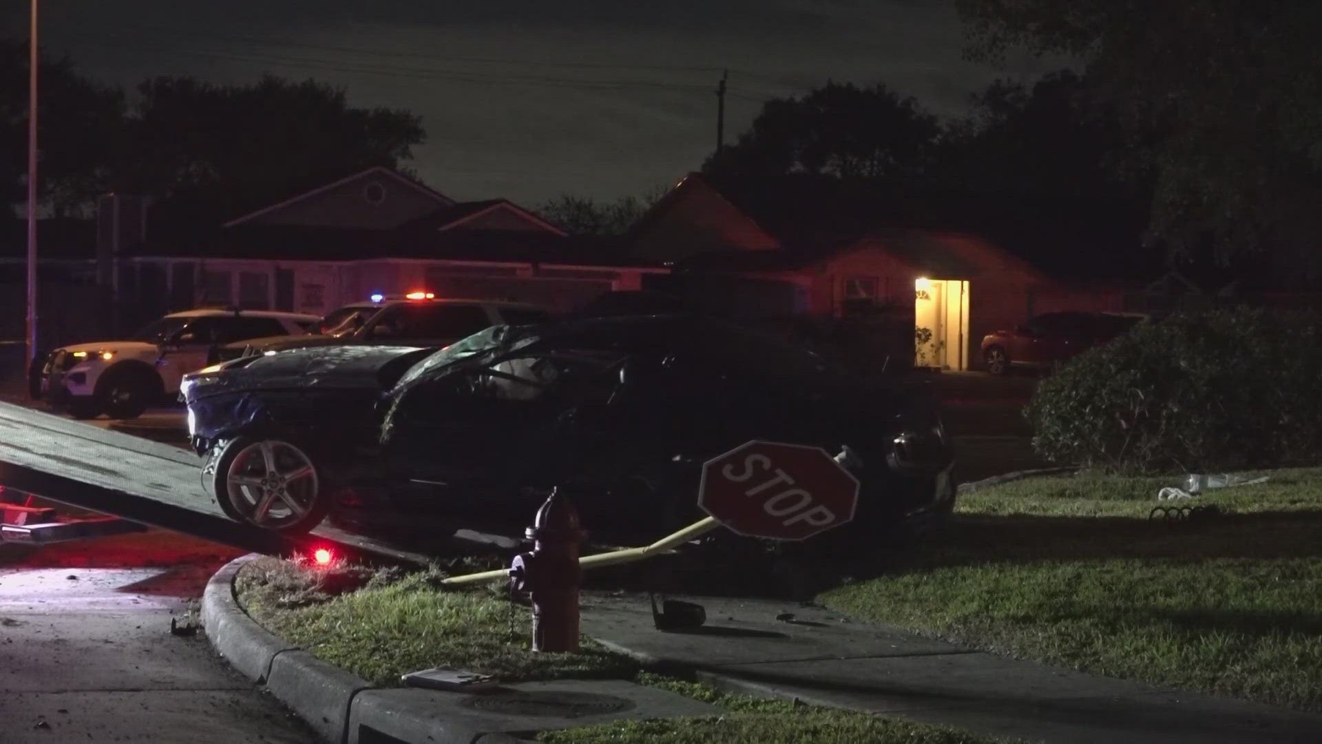 People started a memorial to the teen who died while possibly racing someone in the 1400 block of Dell Dale Street. The car hit a curb and rolled over.