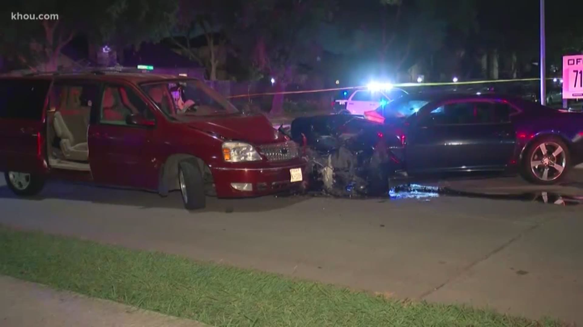 A man who tried to stop a carjacker from driving off with his wife in the car may lose both of his legs after he was pinned between two vehicles. 
Police said the suspect jumped into 47-year-old Orlando Ballester-Perez’s unlocked car when he walked into a store in southwest Houston.