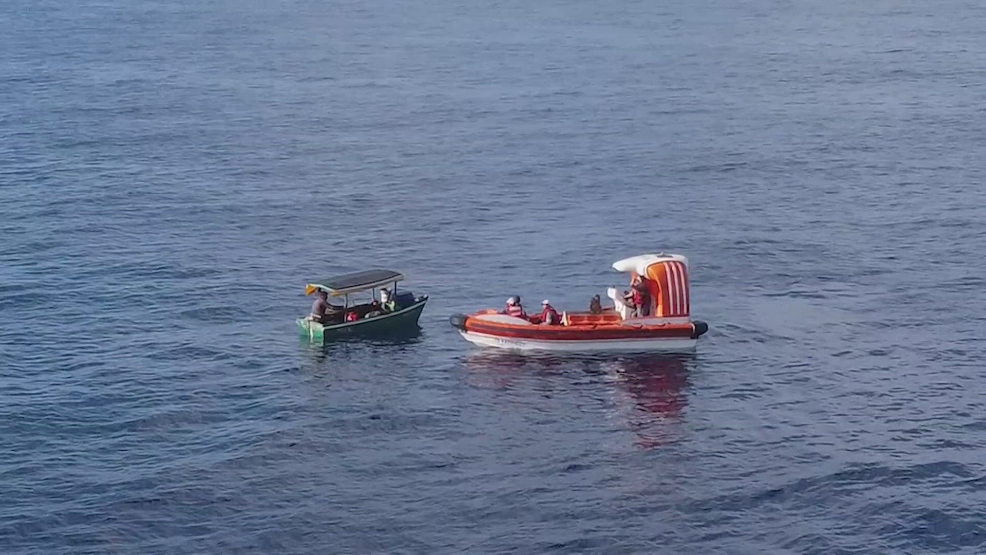 While on their summer sea semester, the students spotted a small fishing boat drifting in the middle of the Gulf of Mexico 500 miles away from Galveston.