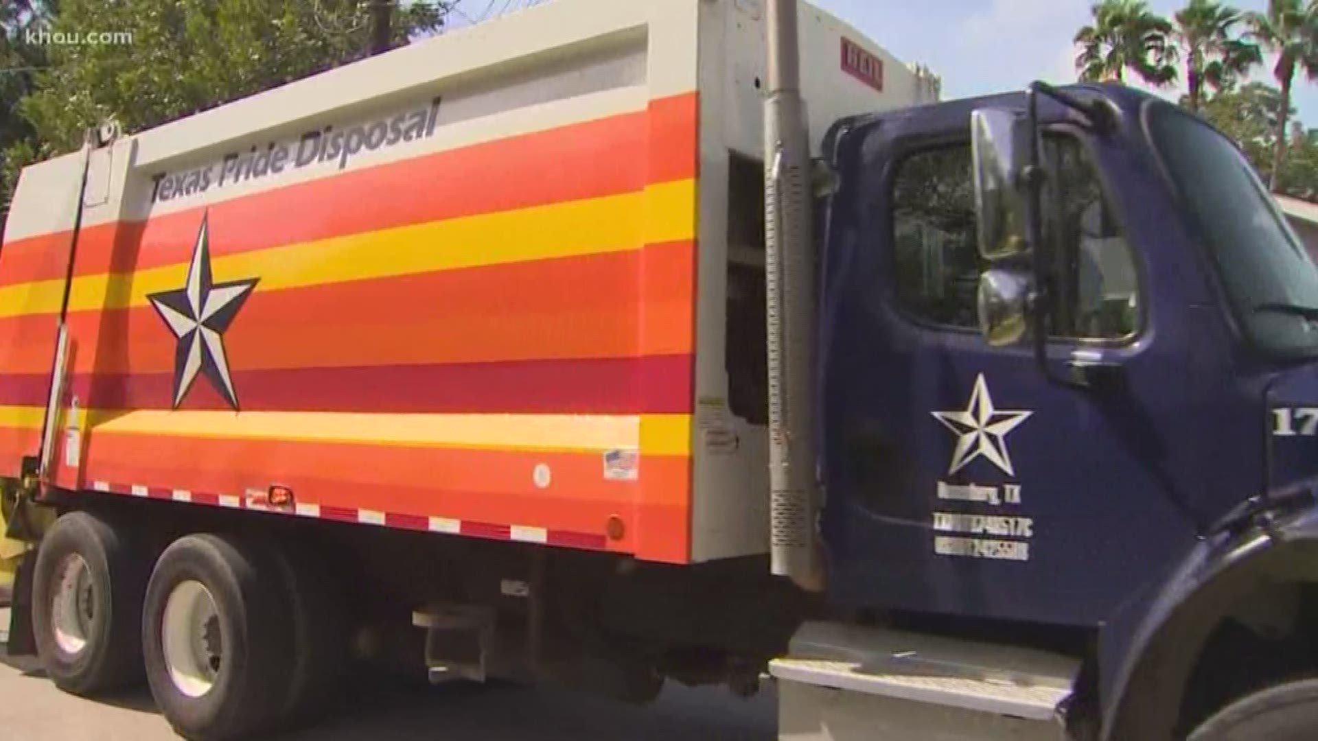 The Astros trash truck is the most requested truck for Texas Pride Disposal. It made special stops at kids birthday parties and Astros watch parties.