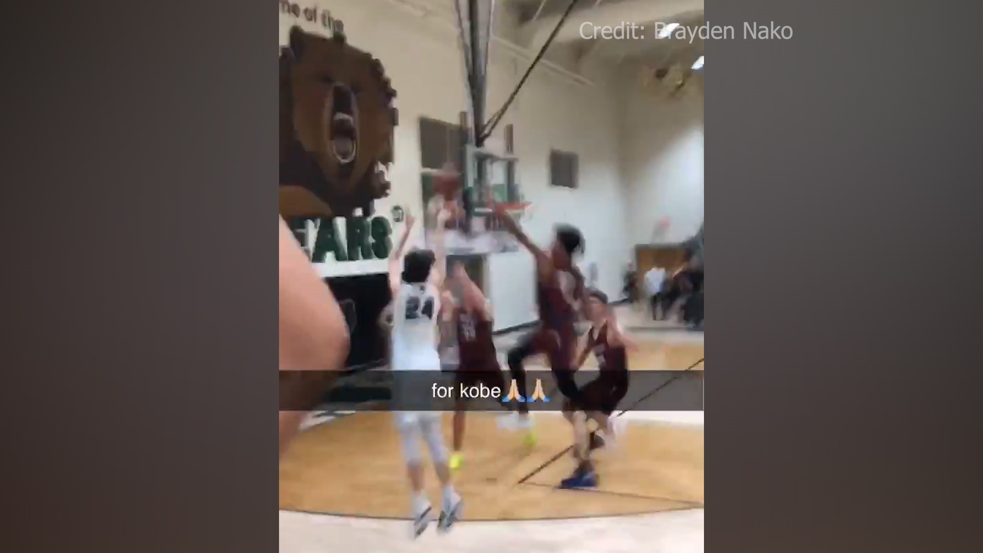 At a varsity high school basketball game in Arizona a high schooler sank the game-winning shot at the buzzer. On top of that, he was wearing No. 24, Kobe’s number.