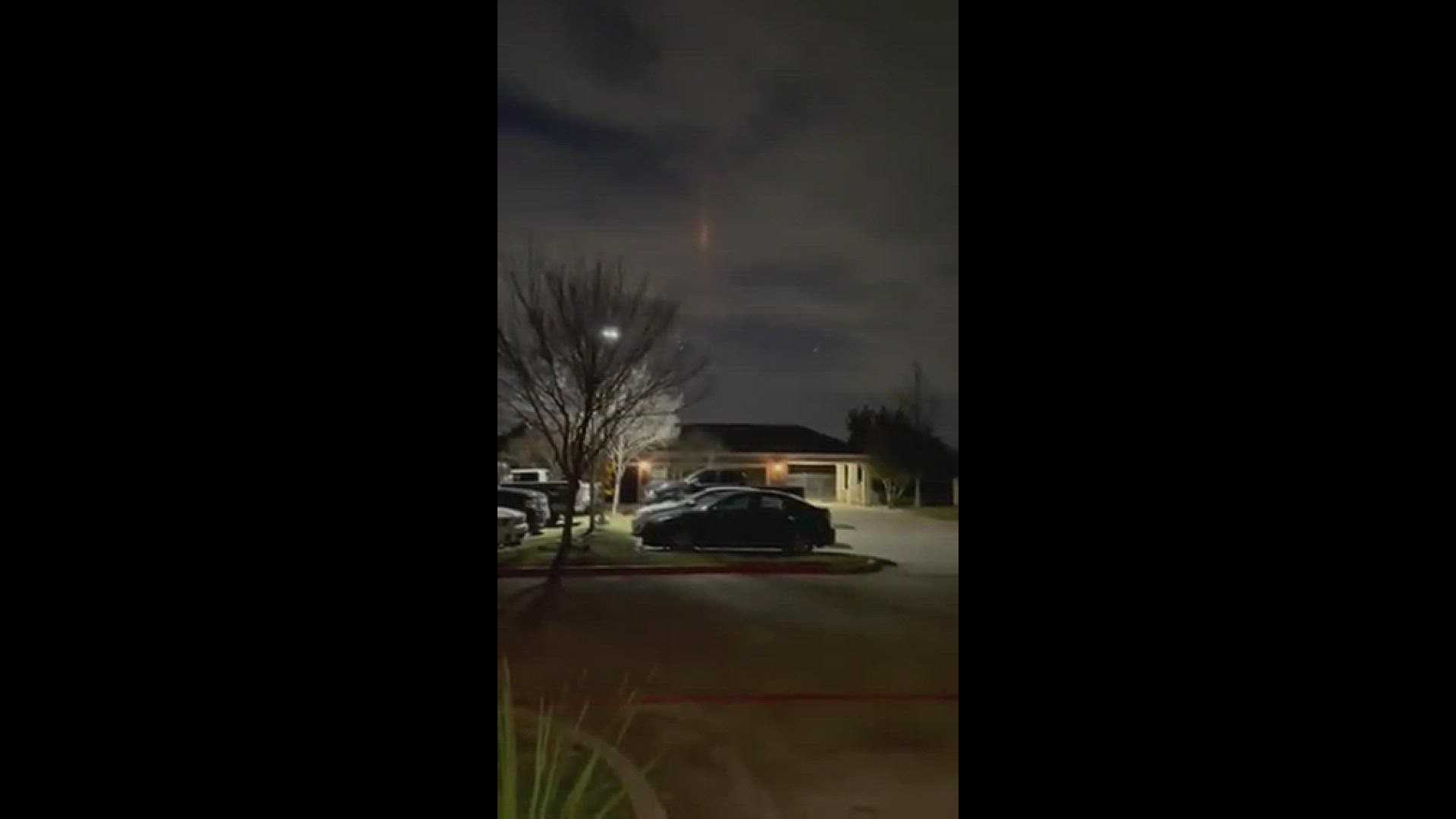 A mysterious light was seen in the Houston sky on Wednesday, March, 23, 2022.
Credit: Wendy