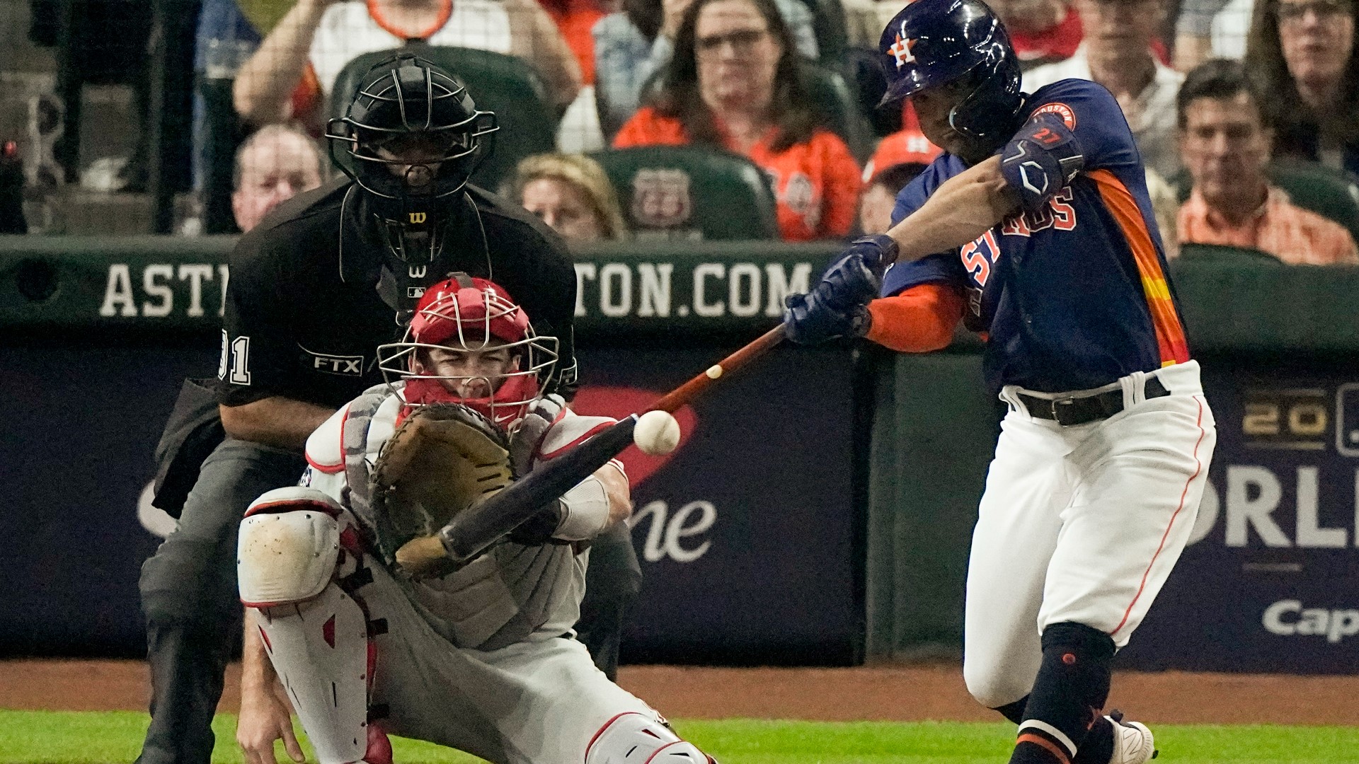 The Astros and Phillies are tied at a game apiece in the World Series after Houston took Game 2.