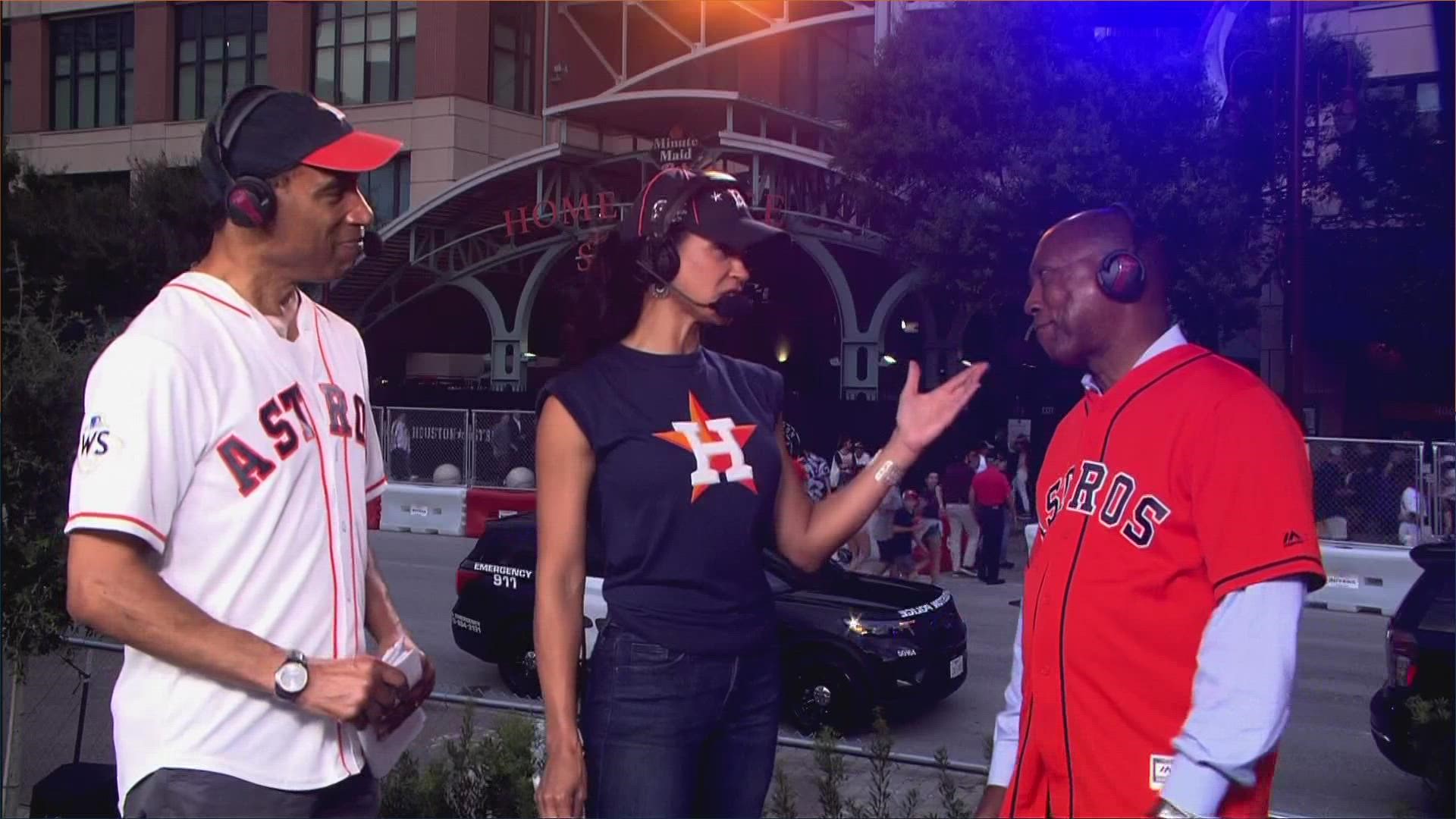 Mayor Turner joined Len Cannon and Mia Gradney on our stage outside Minute Maid Park and made his call on the series.