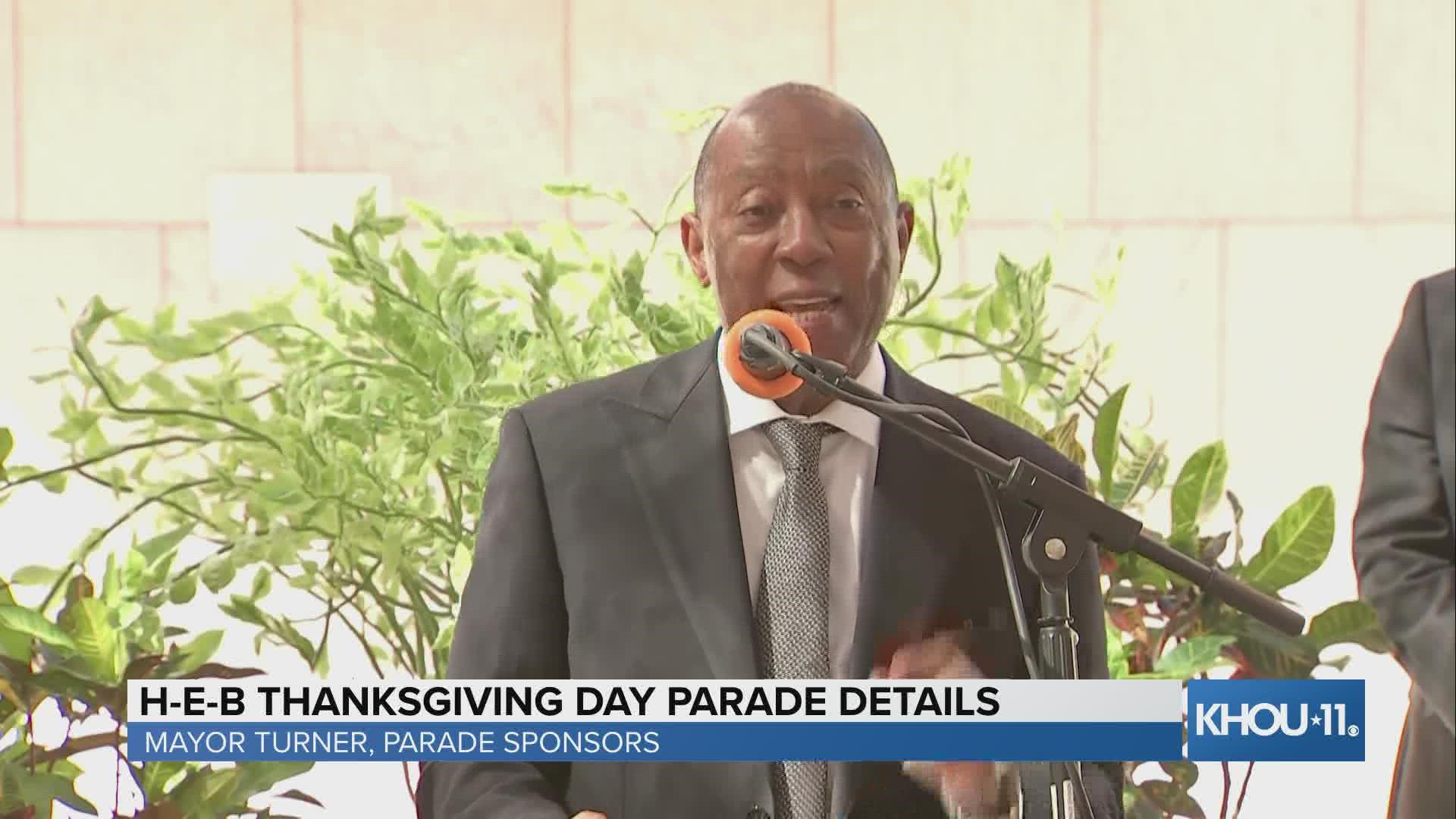Mayor Turner and sponsors share details of the 72nd Annual H-E-B Thanksgiving Day Parade.