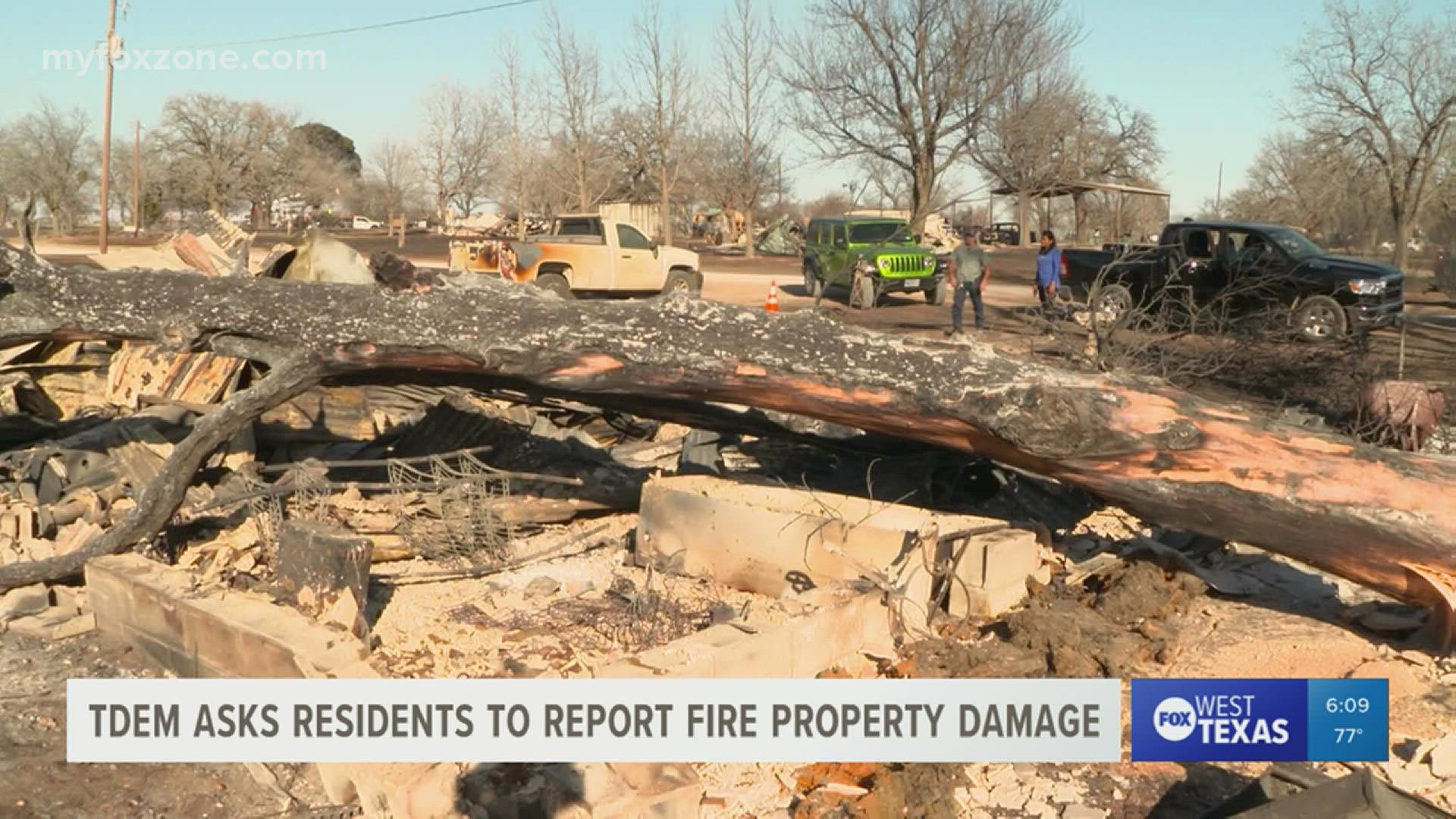 TDEM asks residents to report property damage caused by fires | kiiitv.com