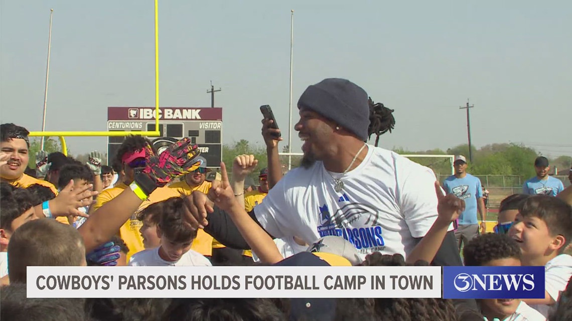 Cowboys' Parsons holds football camp in town