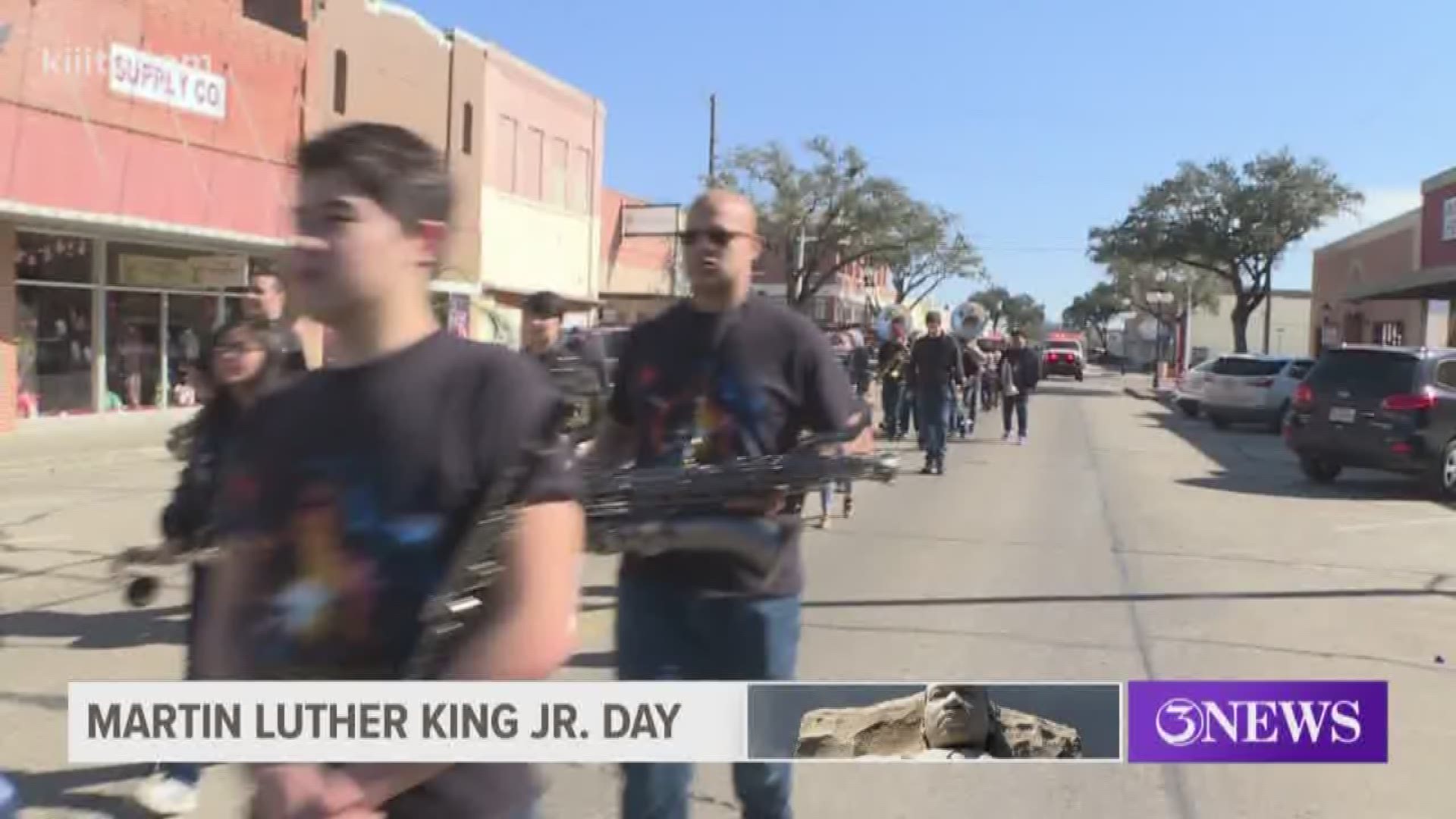 Residents of Kingsville held a parade on Monday in honor of Martin Luther King Jr. Day.