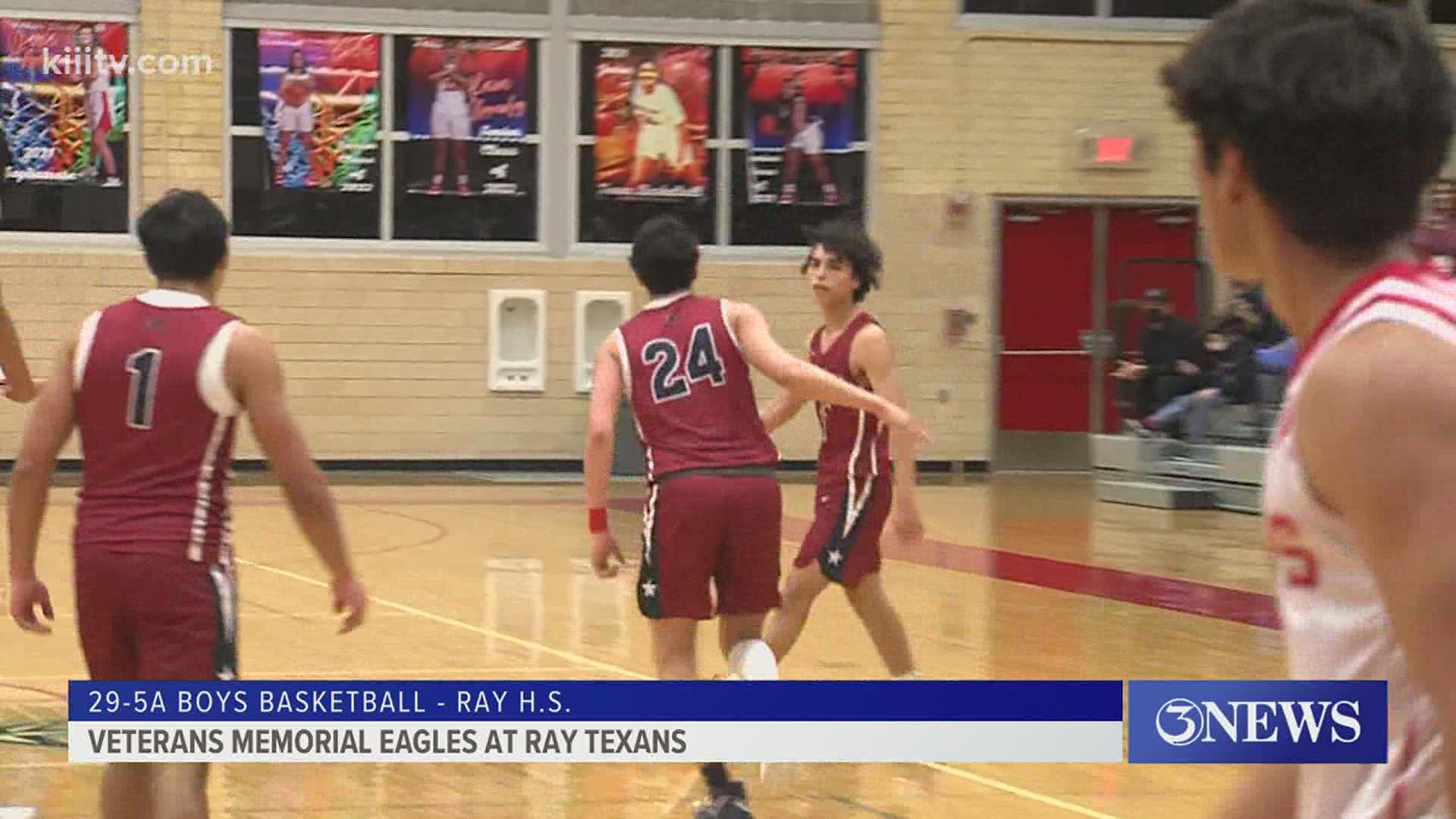 The Eagles got out to a hot start then tempered a Ray run at the end of the first quarter to win big 82-47 and secure first place outright in 29-5A.
