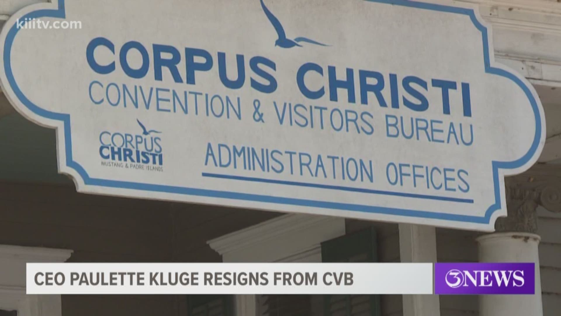 Paulette Kluge, CEO of the Corpus Christi Convention and Visitors Bureau, resigned from her position in a closed session during a board meeting Thursday.