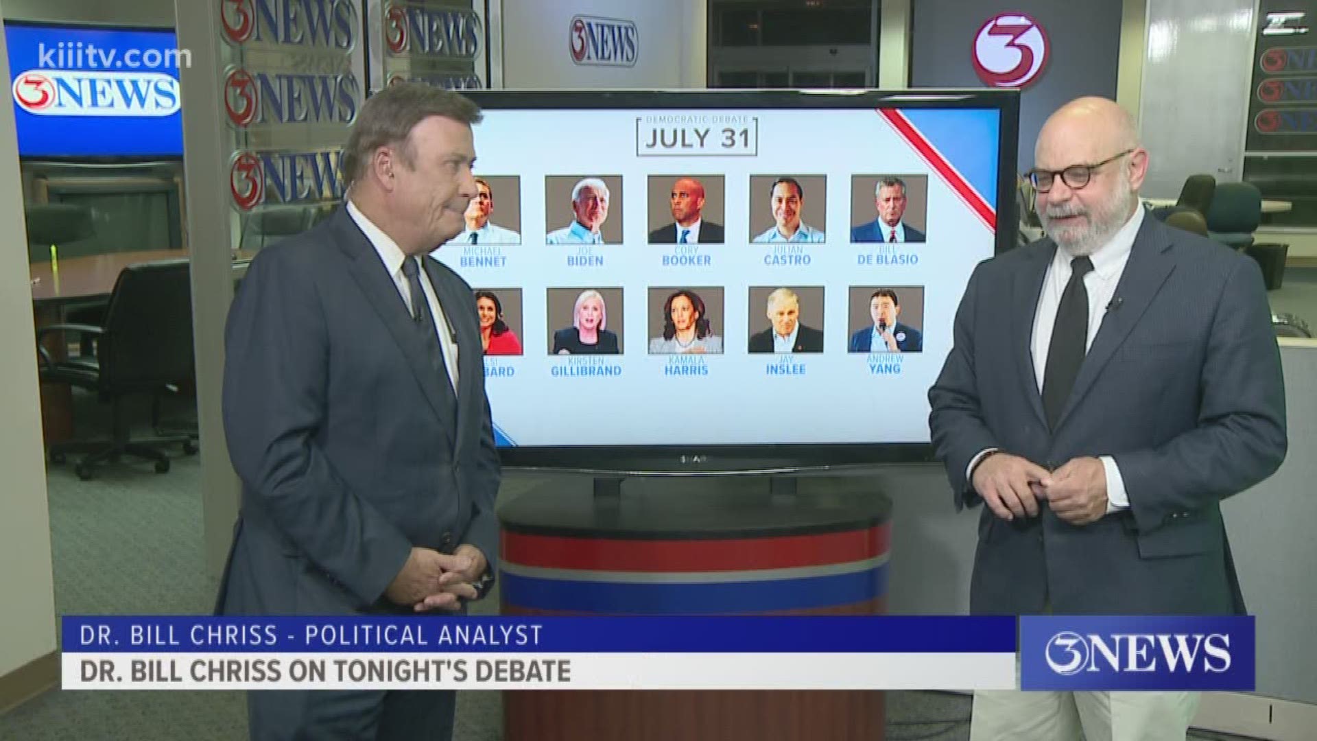Political analyst Dr. Bill Chriss joined 3News Tuesday night to talk about breakout moments during the Democratic debate.