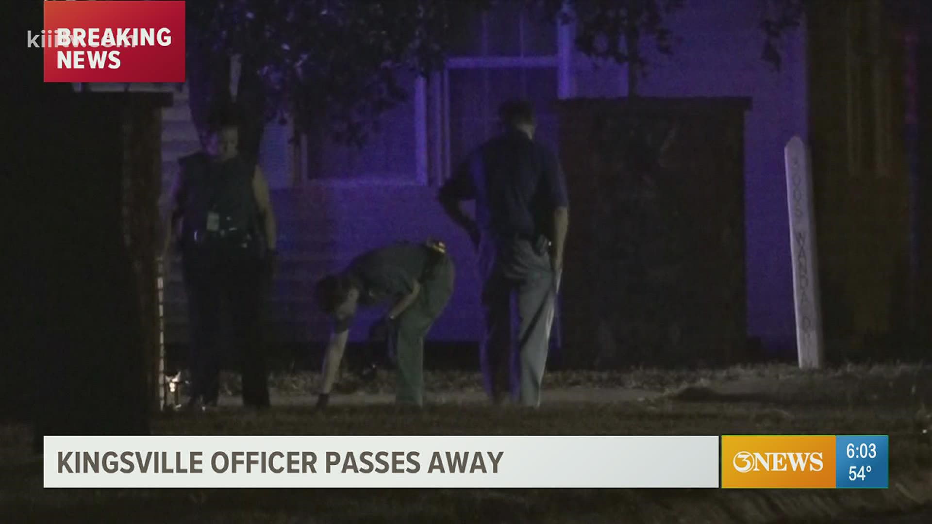 Officer Sherman Benys was shot while responding to a domestic dispute in Kingsville on Monday.