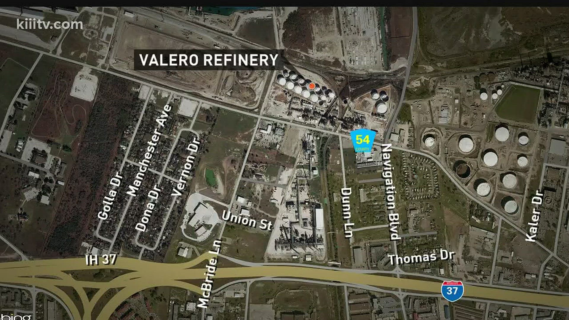 A female contractor working at the Valero East refinery had to be rushed to a hospital Wednesday morning after being severely burned.