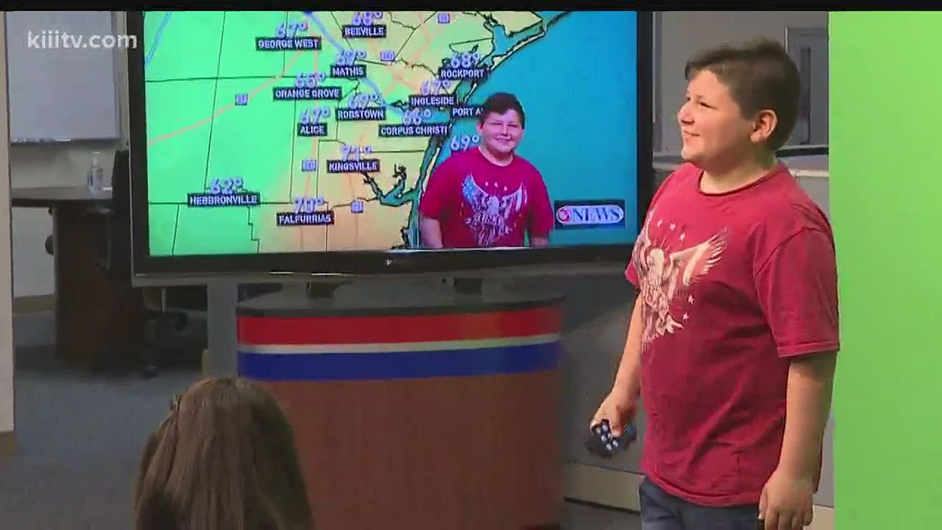 Families from the Salvation Army were at the Kiii-TV studios Friday as part of the Kids' Spring Break Week.