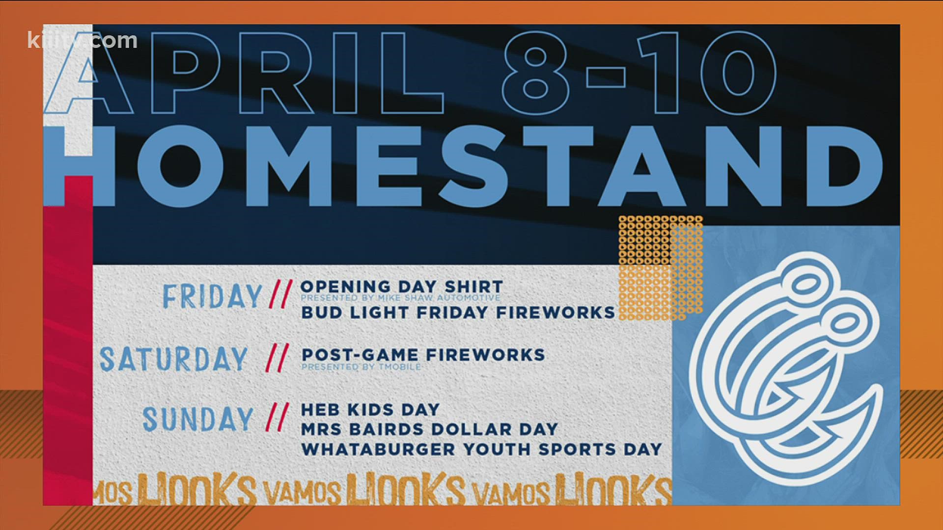 The Corpus Christi Hooks host their first game of the season at Whataburger Field Friday night! It also happens to be Channel 3 night.