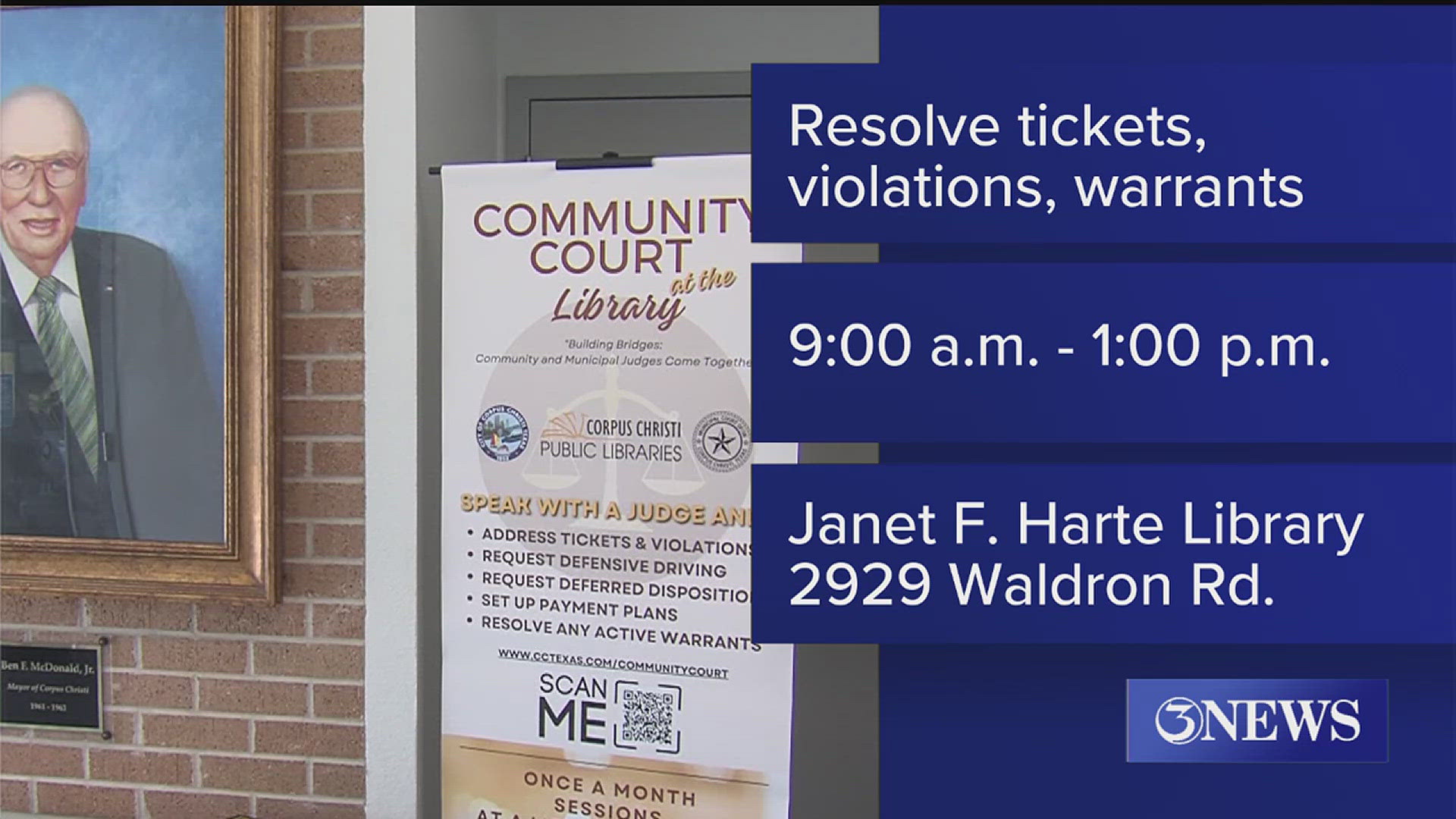 You can speak with a judge to get help addressing tickets, set up defensive driving and even work out details on payment plans from 9 a.m. to 1 p.m.!