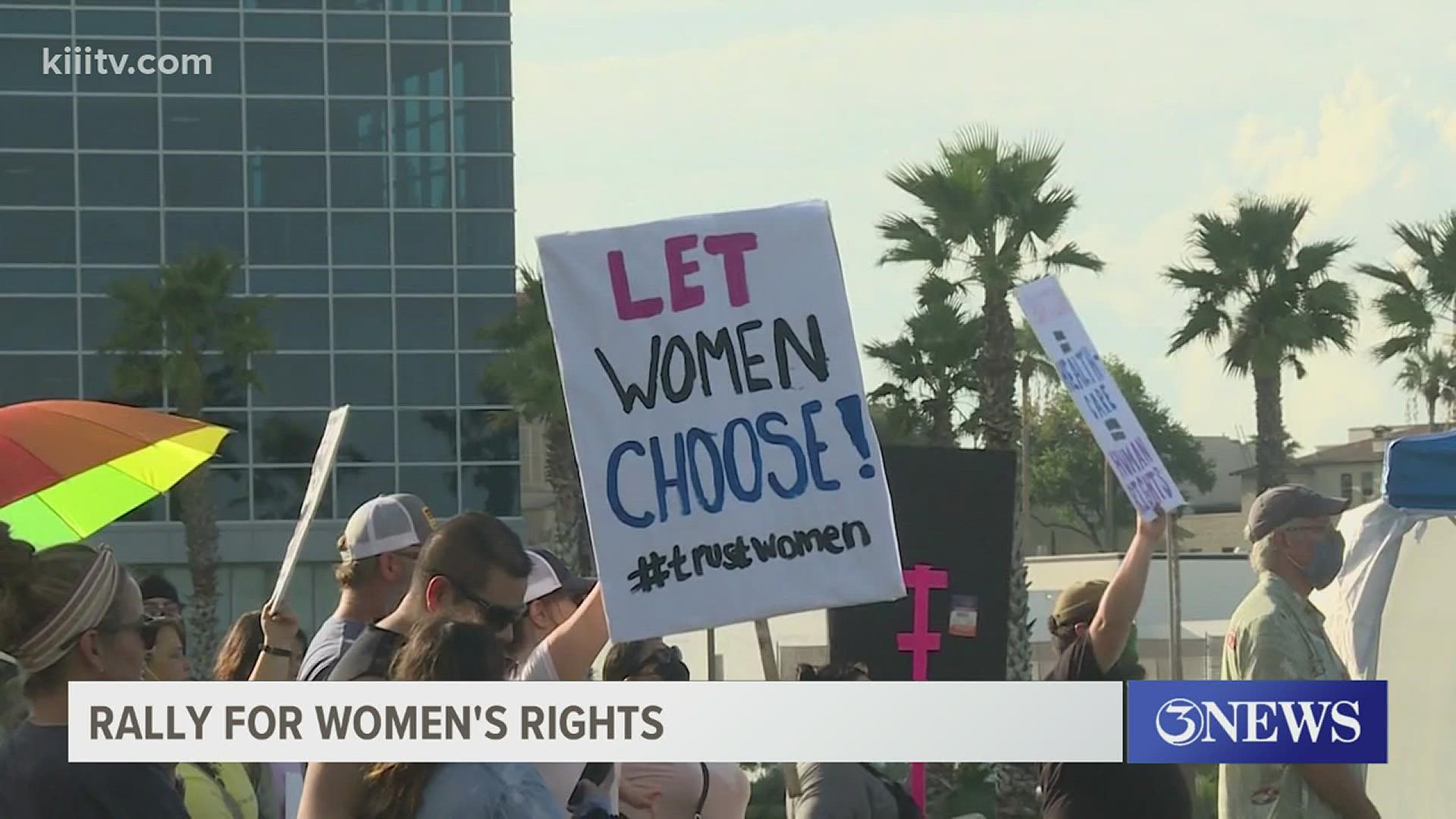 Residents of all ages gathered, rallying for women’s rights. One of the main topic of discussion was the most recent abortion laws passed by Gov. Abbott.
