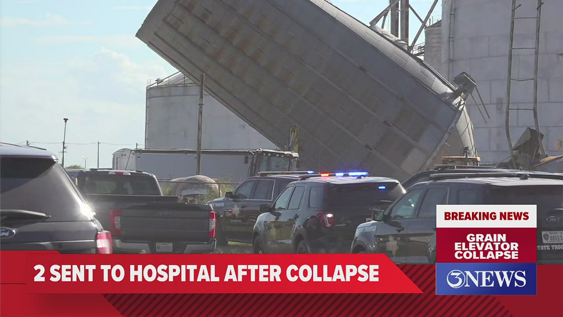 Grain elevator collapses in Tynan, multiple injured