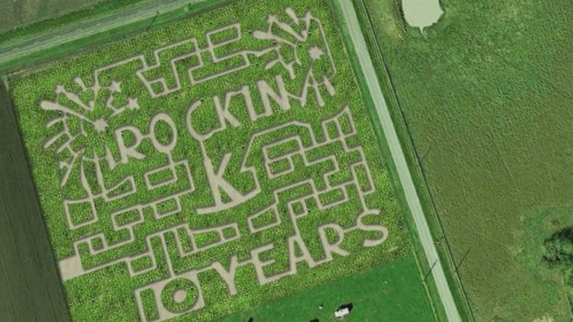 This year's maze design visually celebrates the 10th anniversary of the annual fall festival