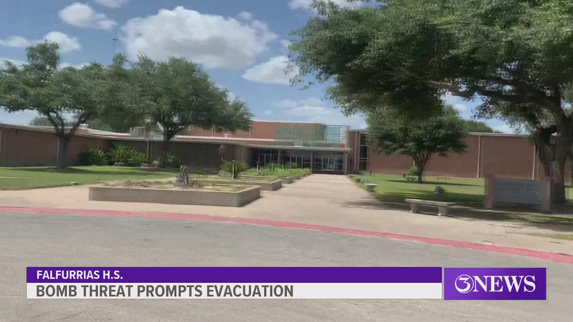 Students and staff were evacuated to the Falfurrias Jr. High gym, a post from Falfurrias Police Department said.