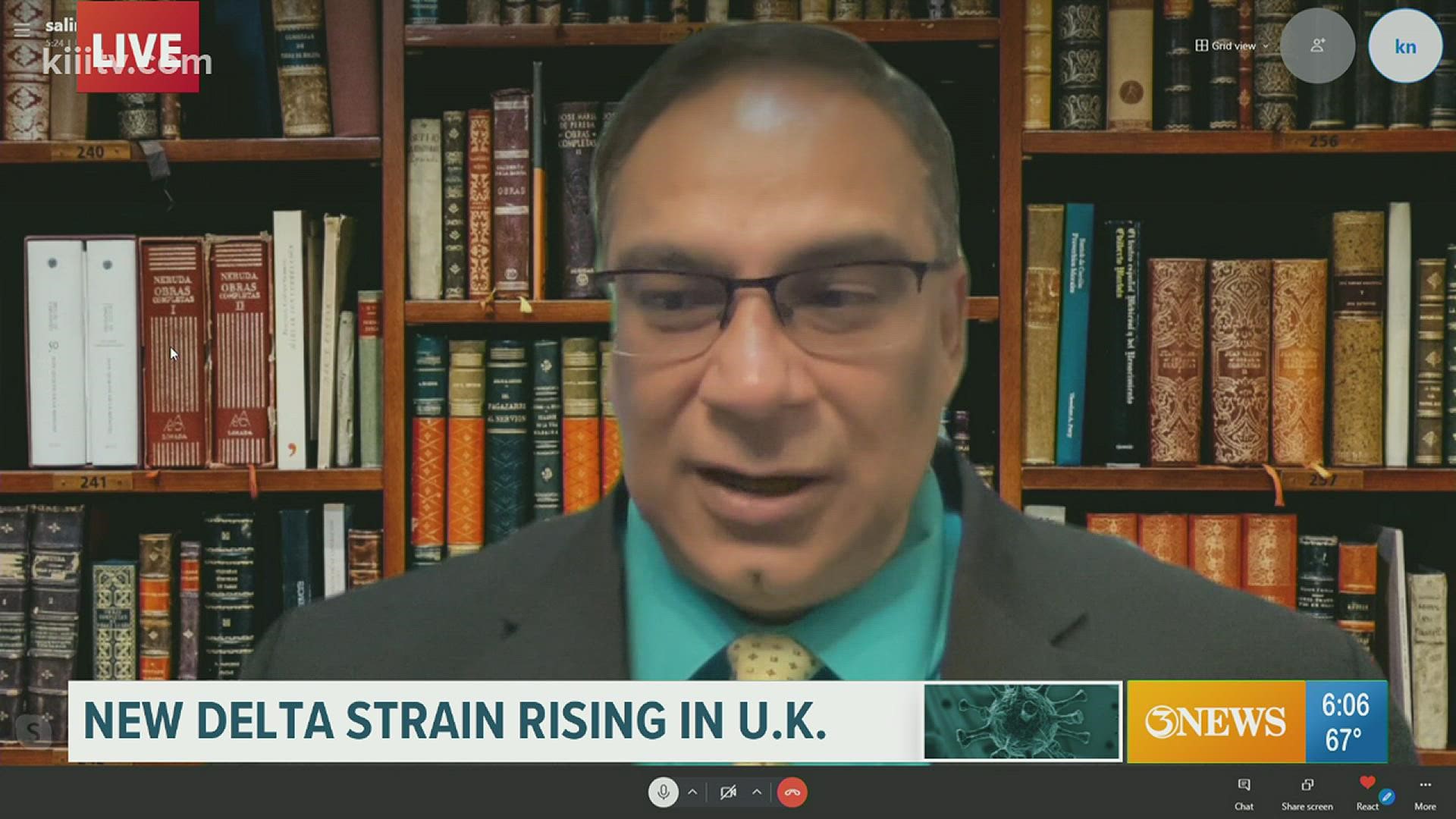 Dr. Surani joined First Edition to talk about the Delta subvariant seen in the UK.