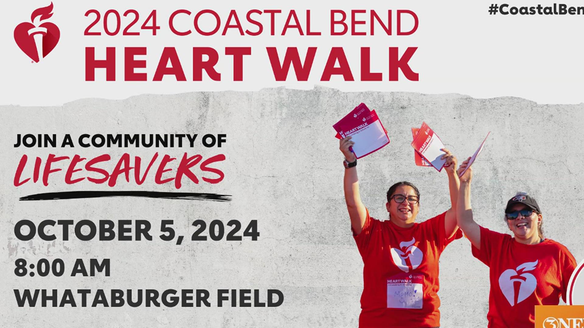 Run---or walk to sign up for the 28th annual Coastal Bend Heart Walk to benefit the American Heart Association's efforts to increase heart health in our community.