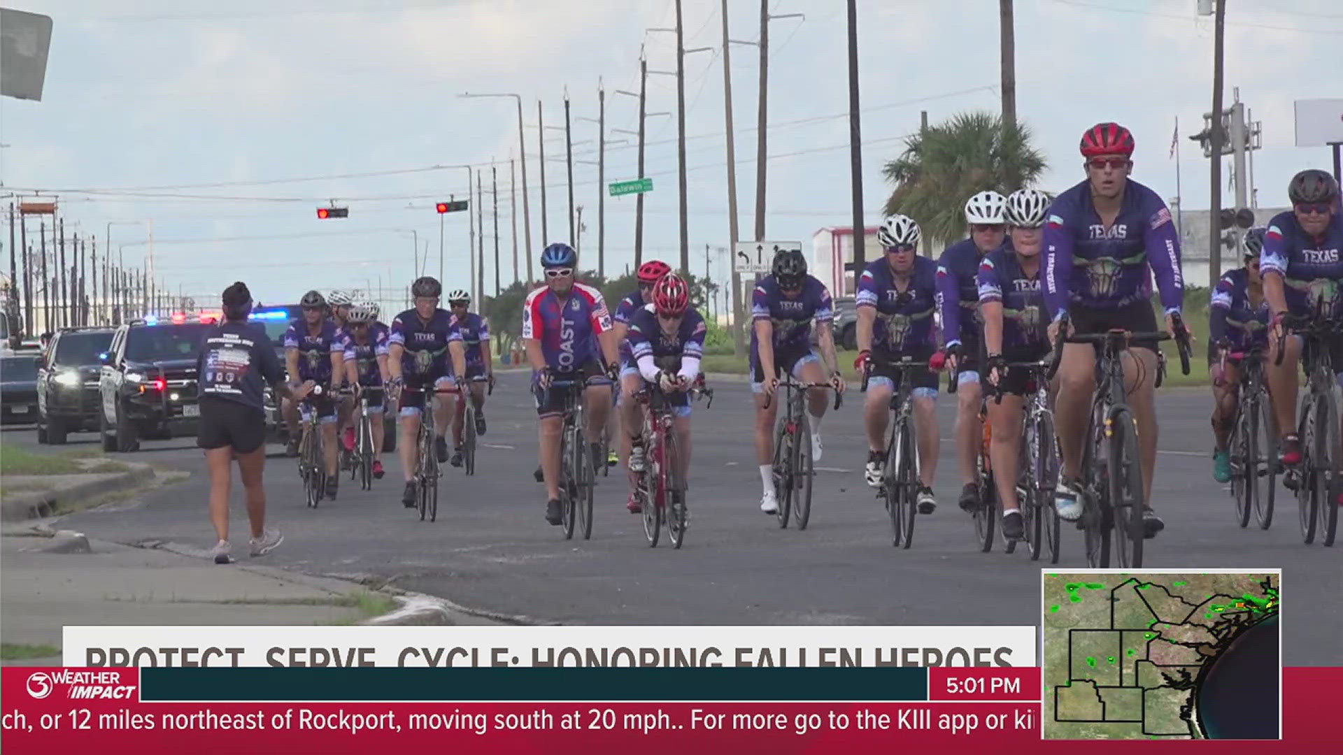 The Texas Brotherhood Ride started out in South Padre and will eventually end up 600 miles away in Galveston, as the group honors fallen heroes along the way.