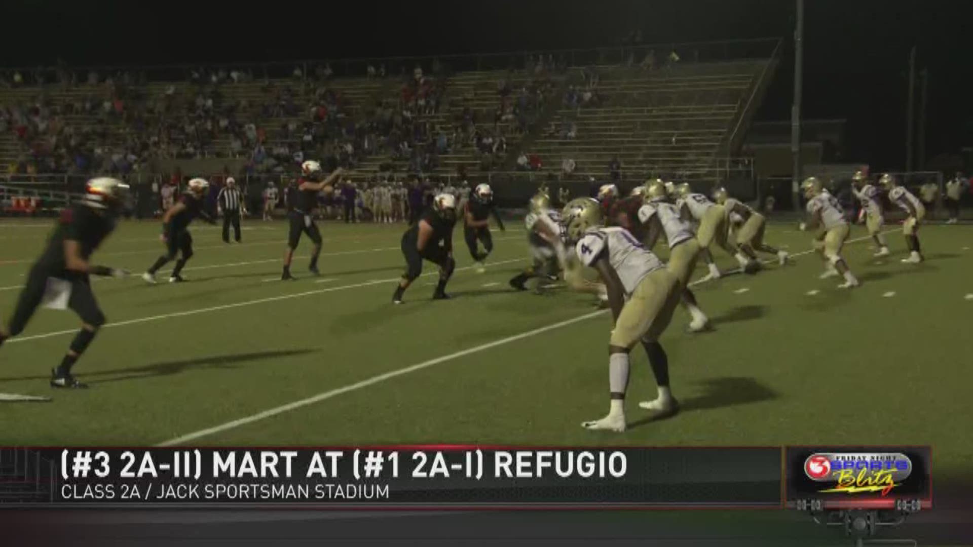 Part I includes highlights of: Refugio's comeback win over Mart. Gregory-Portland's game that was interrupted by a power outage. Alice's win over Tuloso-Midway.