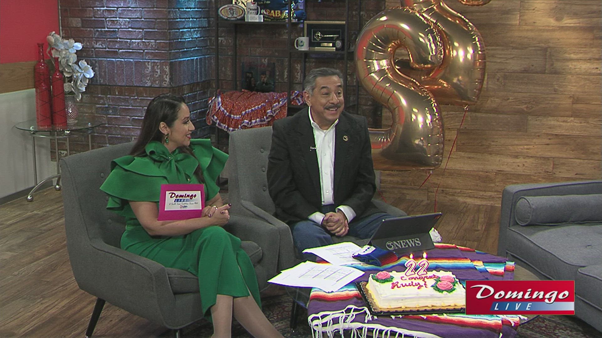 Today marks 22 years of Rudy Treviño's tenure as co-host of Domingo Live. Congratulations, Rudy!