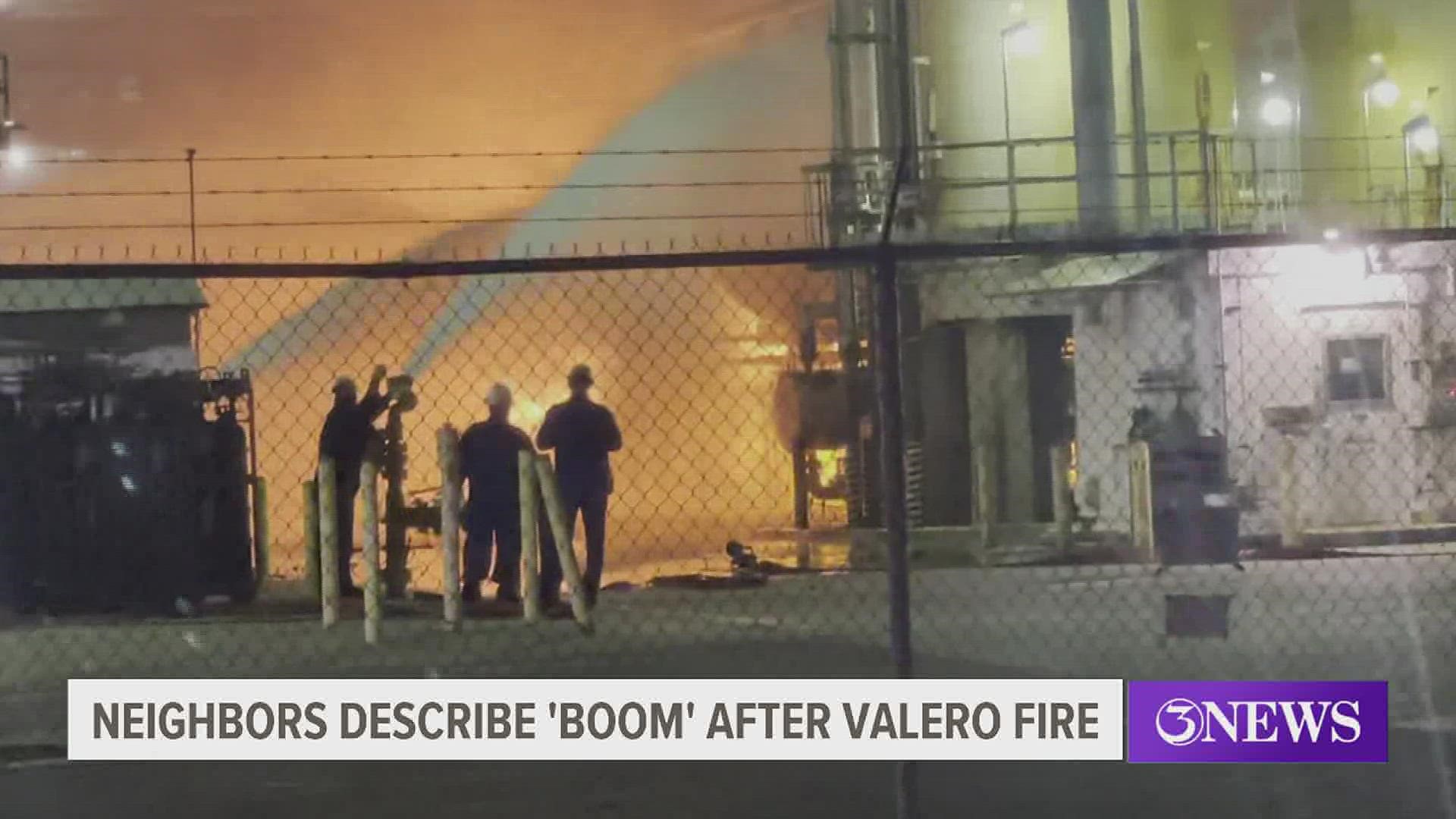 A Reverse Alert, sent around 7:10 a.m., said units are responding to a "localized fire at the Valero East Plant."