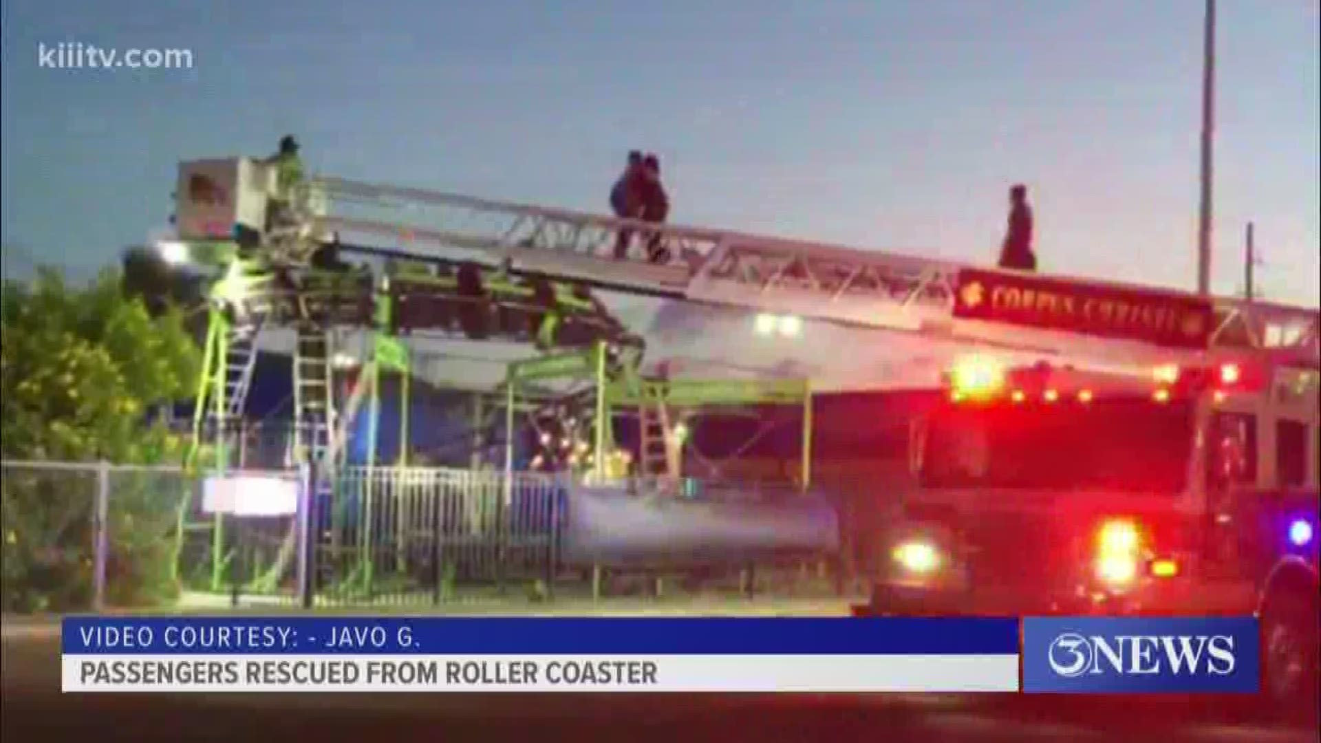 Crews immediately turned the power off for the ride while the fire department used their cherry picker to pull passengers off the ride one by one.