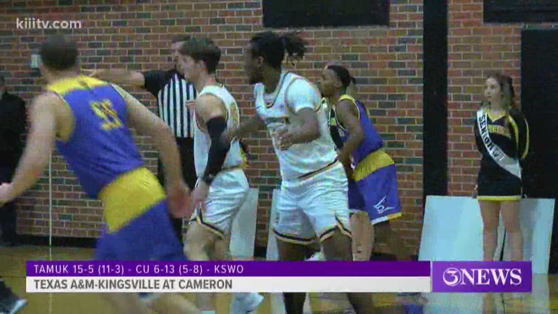 Texas A&M-Kingsville basketball split it's double-header at Cameron with the men winning 92-85 and the women falling 68-50.
