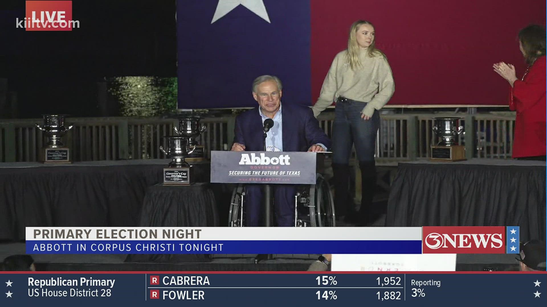 3News Anchor mike Gillaspia gives an update on the event hosted by Texas Governor Greg Abbott.